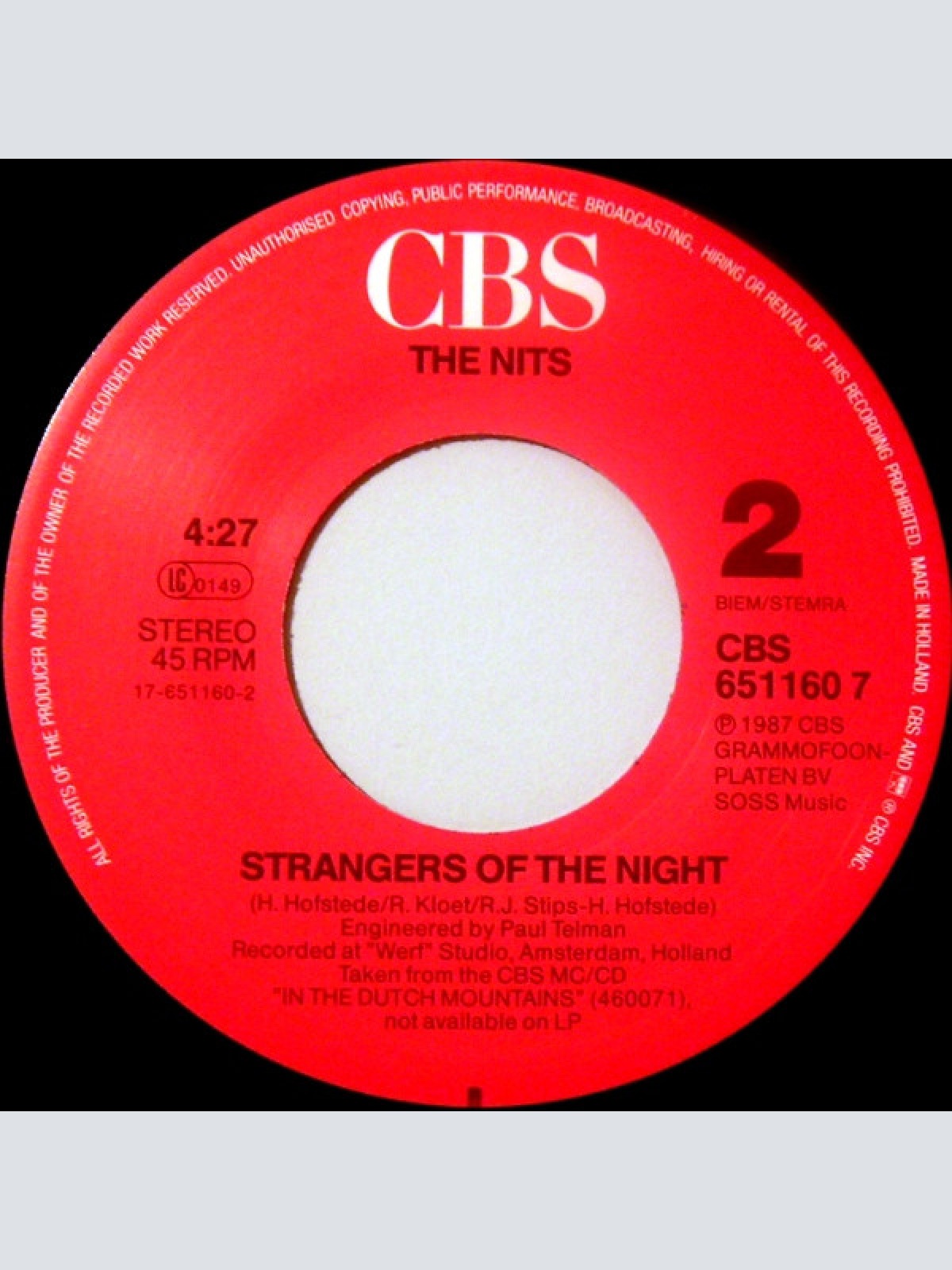 Vinyl / The Nits - In The Dutch Mountains