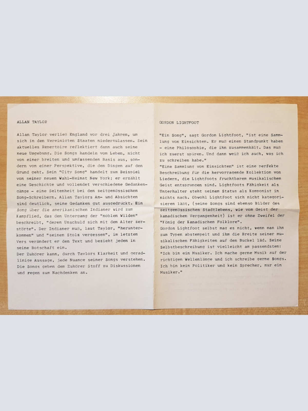 Vinyl / Allan Taylor, Chris Darrow, Gordon Lightfoot, George Gerdes - UA Miniatur Album