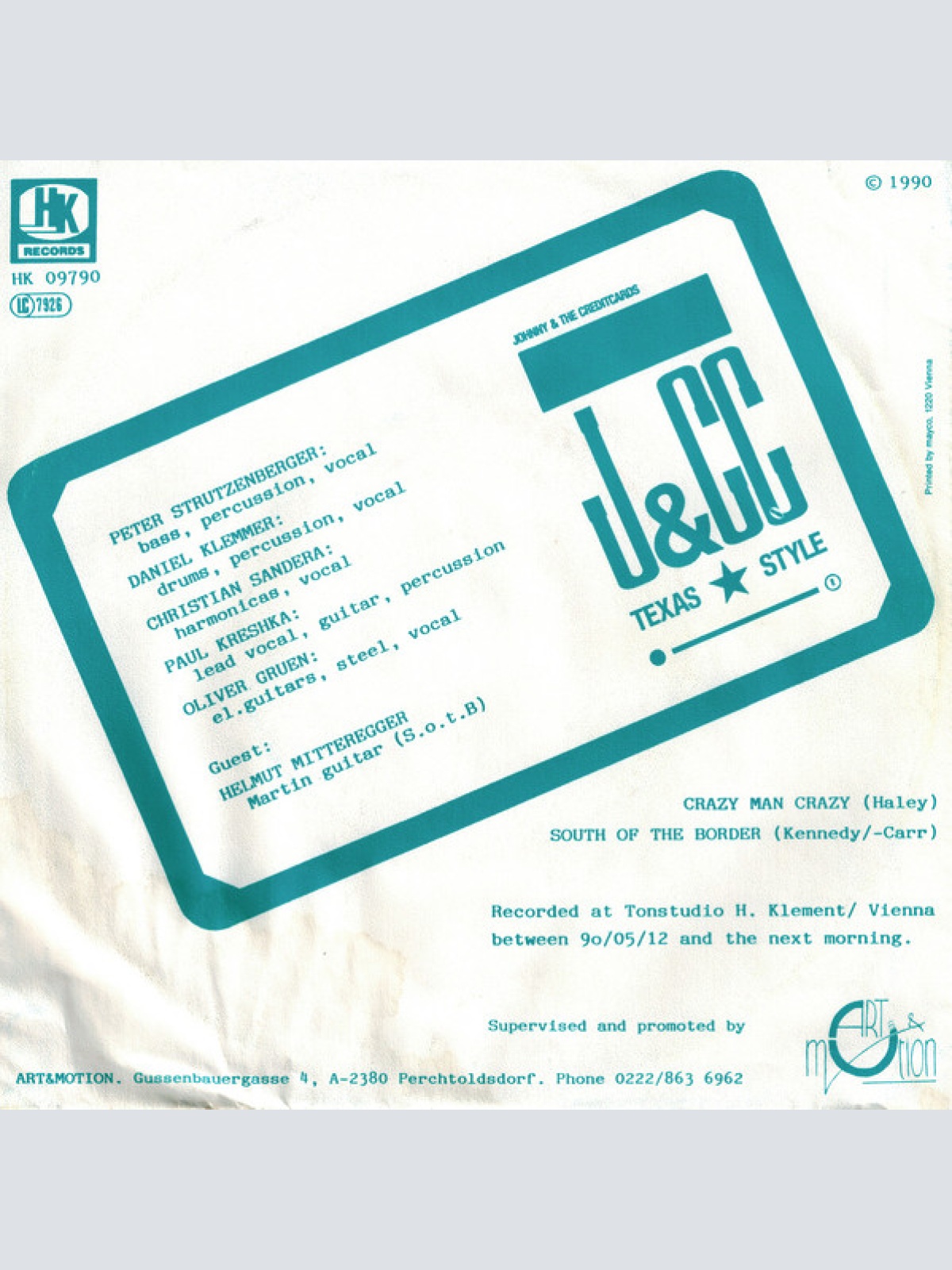 Vinyl / Johnny And The Creditcards - Crazy, Man Crazy