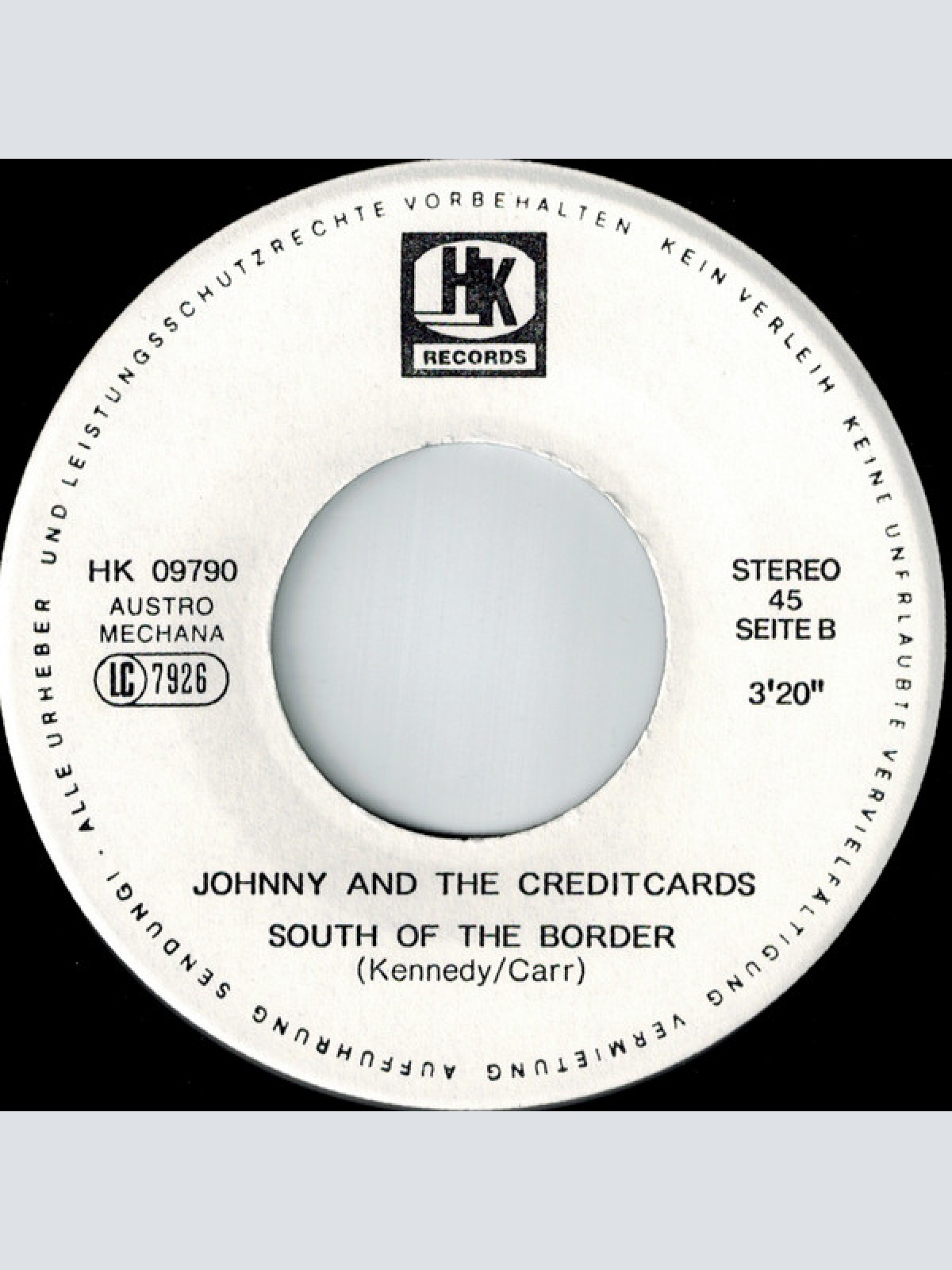 Vinyl / Johnny And The Creditcards - Crazy, Man Crazy