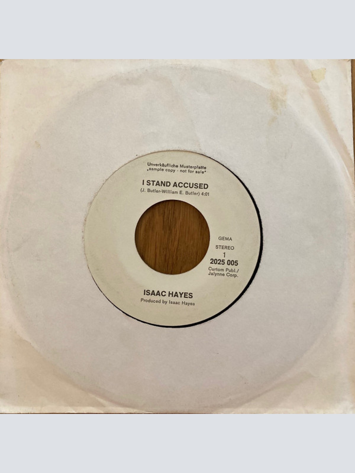 Vinyl / Isaac Hayes -  I Stand Accused / I Just Don't Know What To Do With Myself