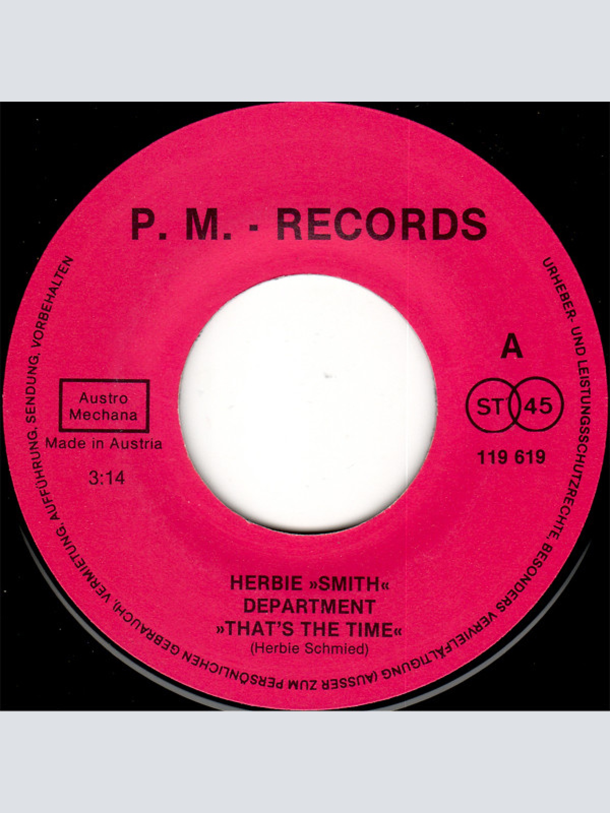 Vinyl / Herbie Smith Department - That's The Time - Stay By My Side