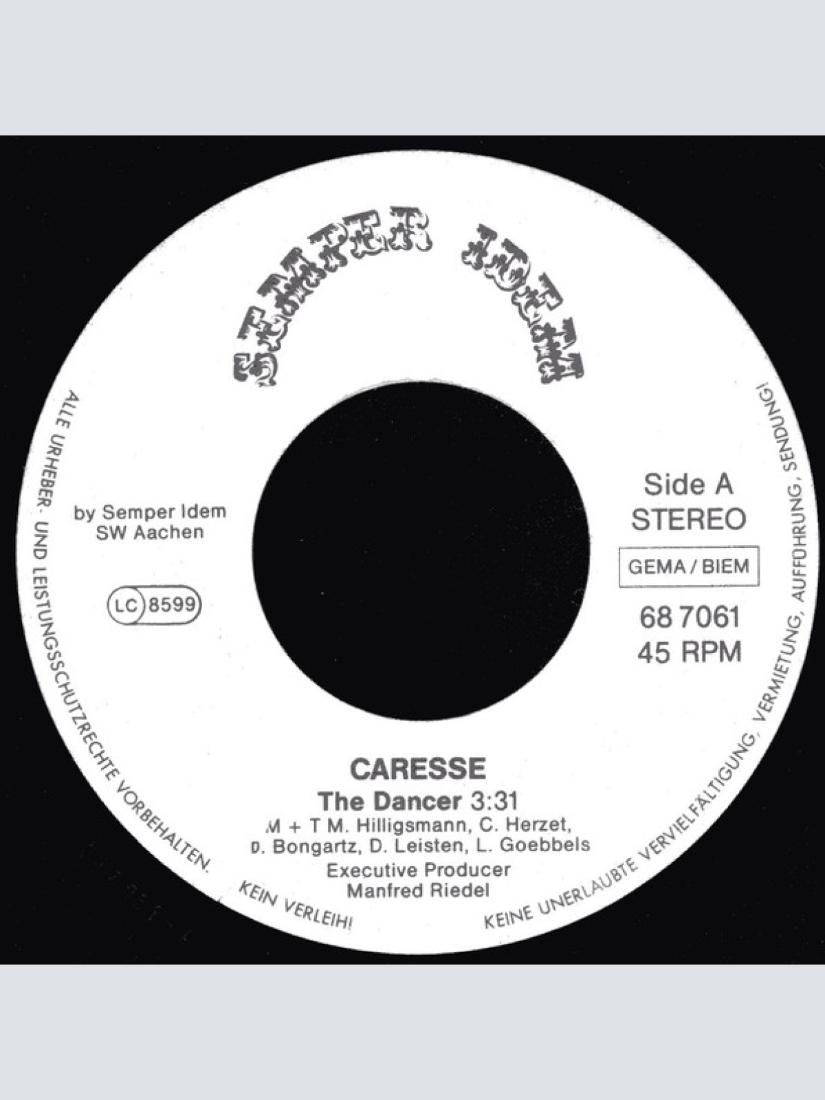 Vinyl / Caresse - The Dancer