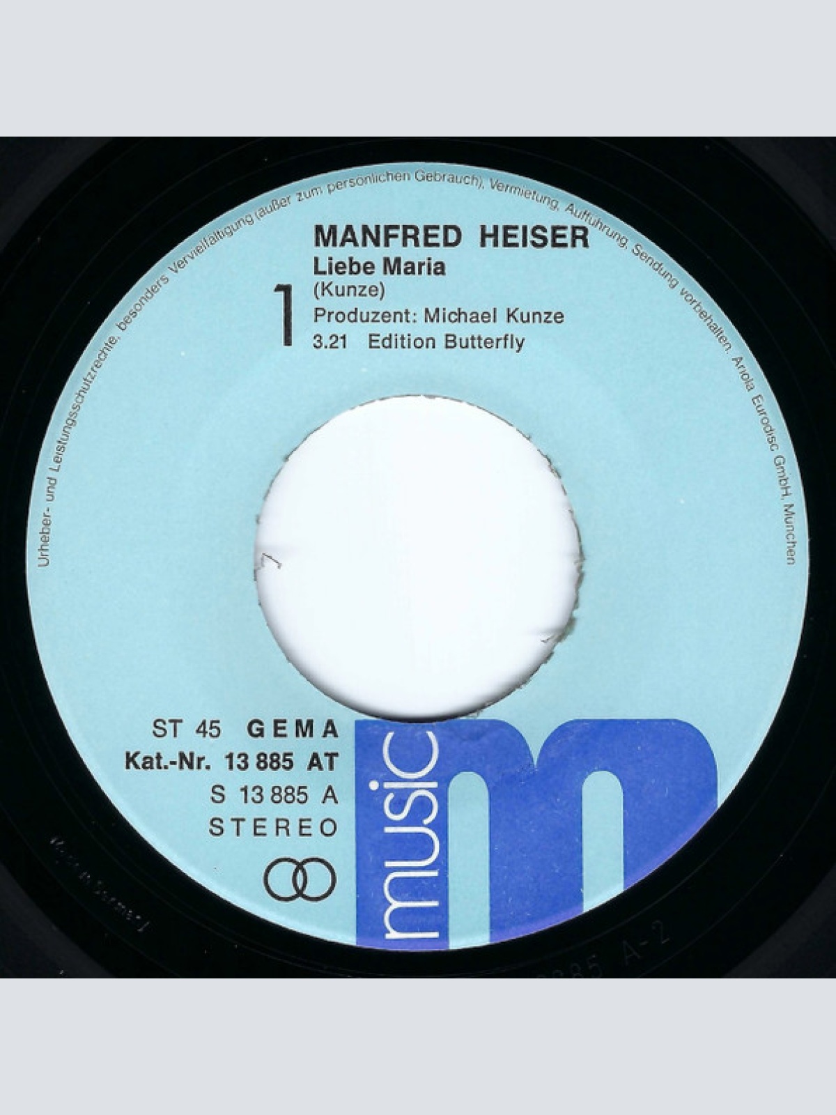 Vinyl / Manfred Heiser - Liebe Maria / Willst Du Mit Mir Tanzen