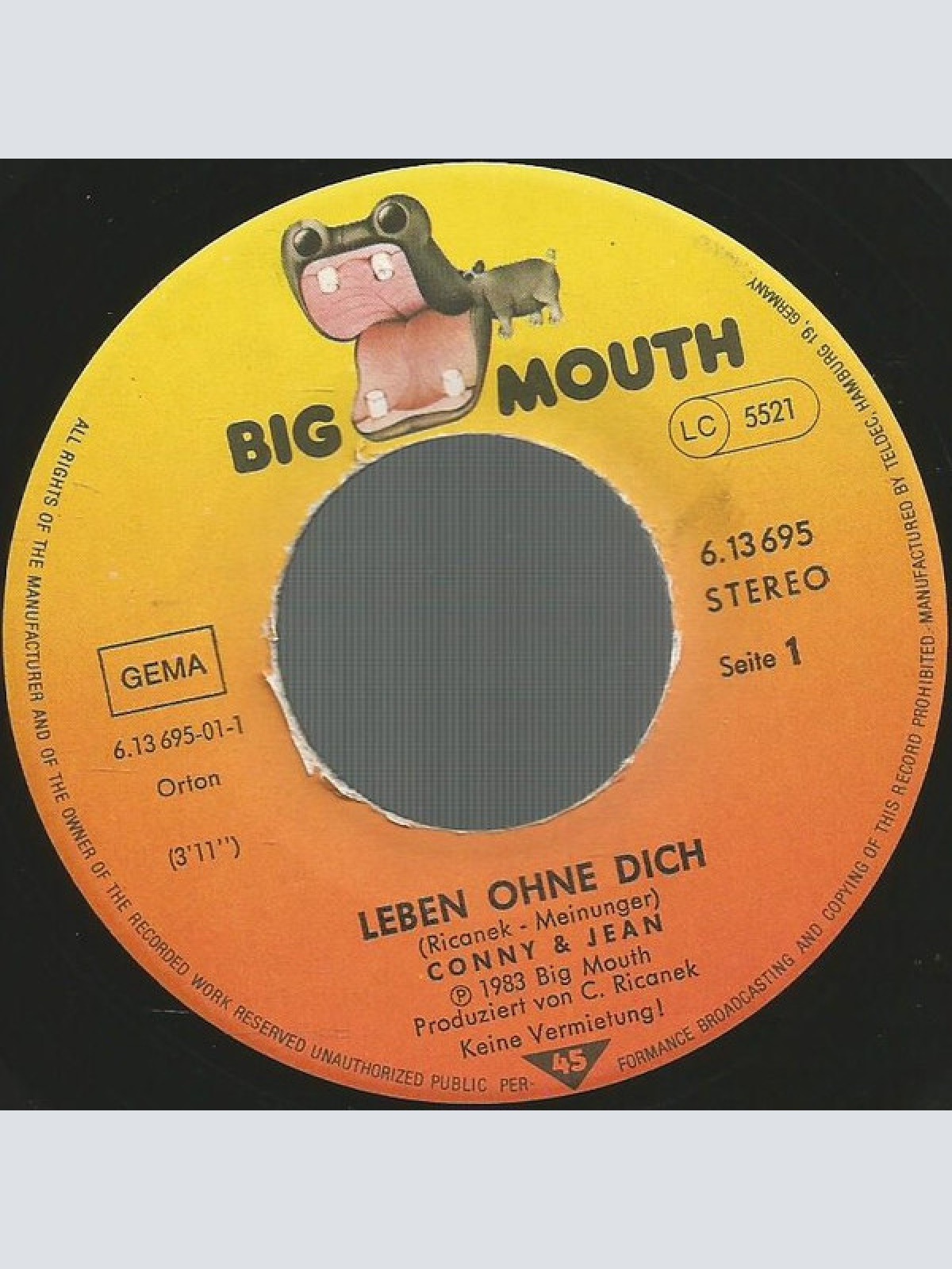 Vinyl / Conny & Jean - Leben Ohne Dich