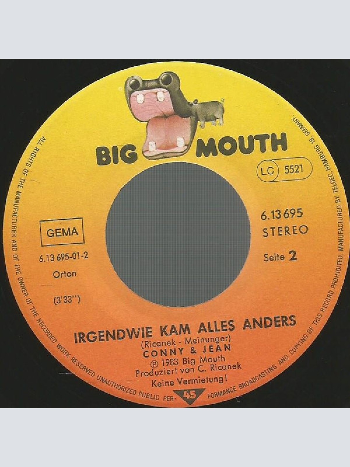 Vinyl / Conny & Jean - Leben Ohne Dich