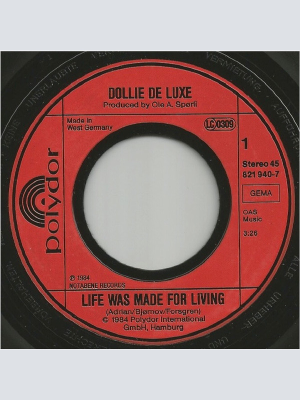 Vinyl / Dollie De Luxe - Life Was Made For Living