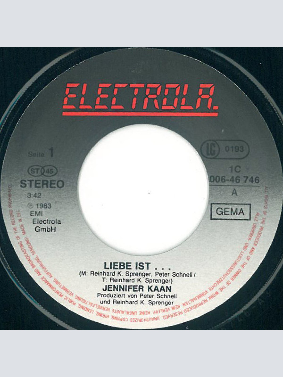 Vinyl / Jennifer Kaan - Liebe Ist...