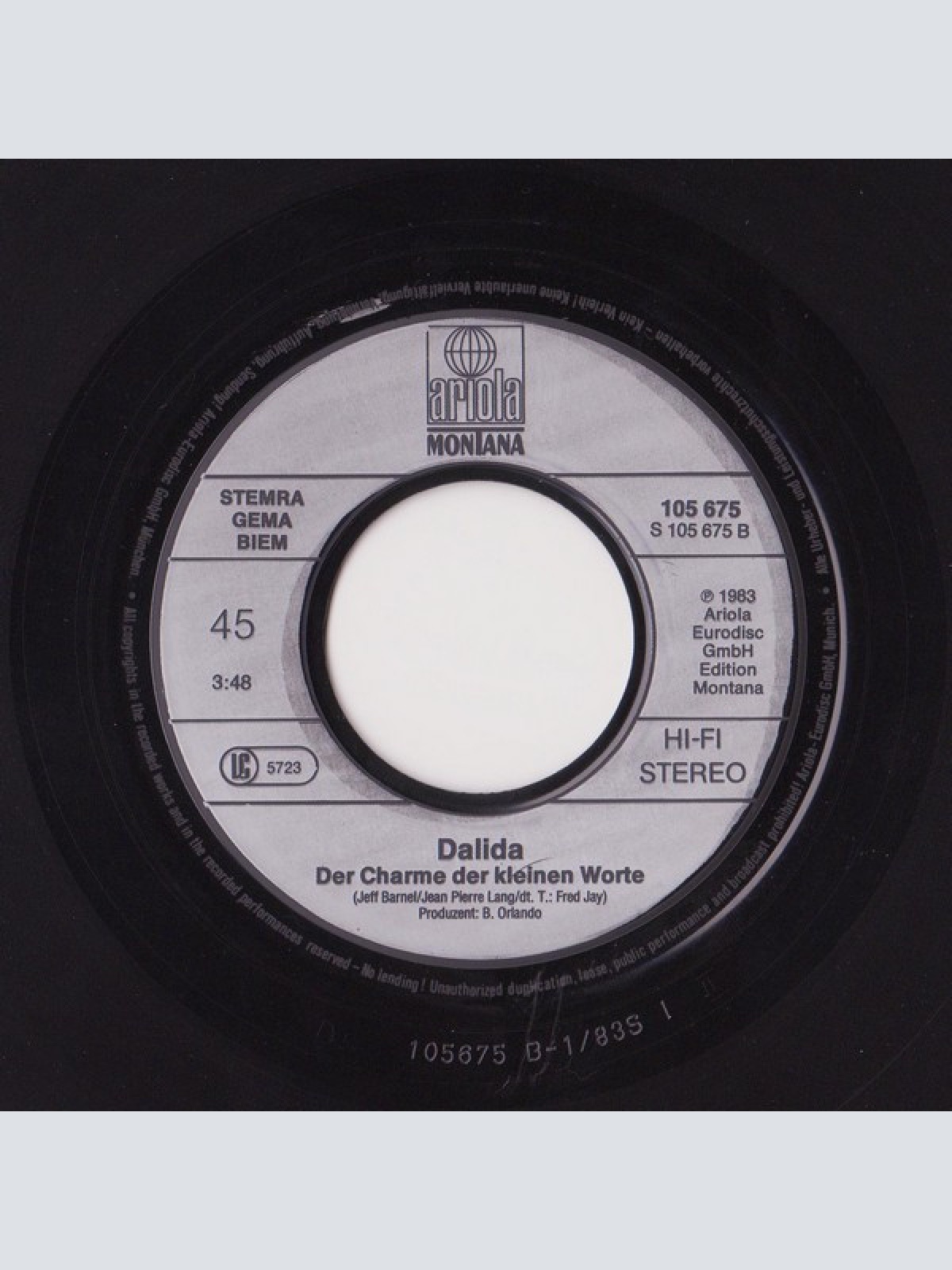 Vinyl / Dalida - Buona Sera Phantasie / Der Charme Der Kleinen Worte