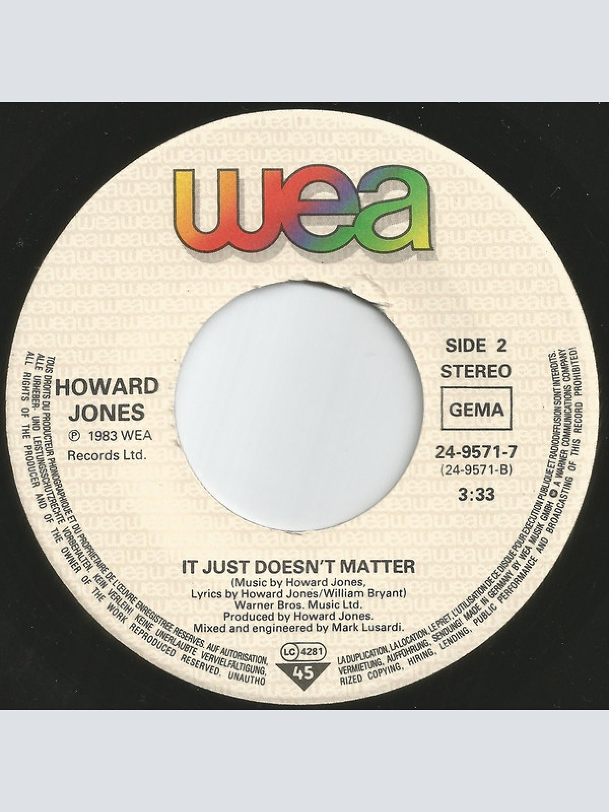 Vinyl / Howard Jones - What Is Love?