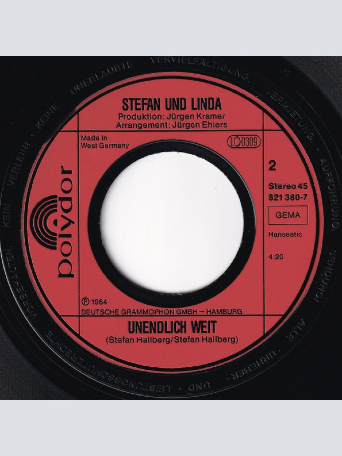 Vinyl / Stefan* & Linda* - Uns're Liebe Lebt