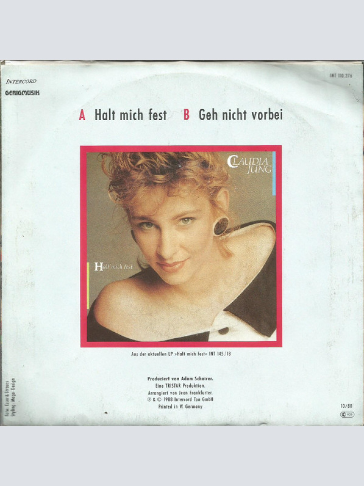 Vinyl / Claudia Jung - Halt Mich Fest