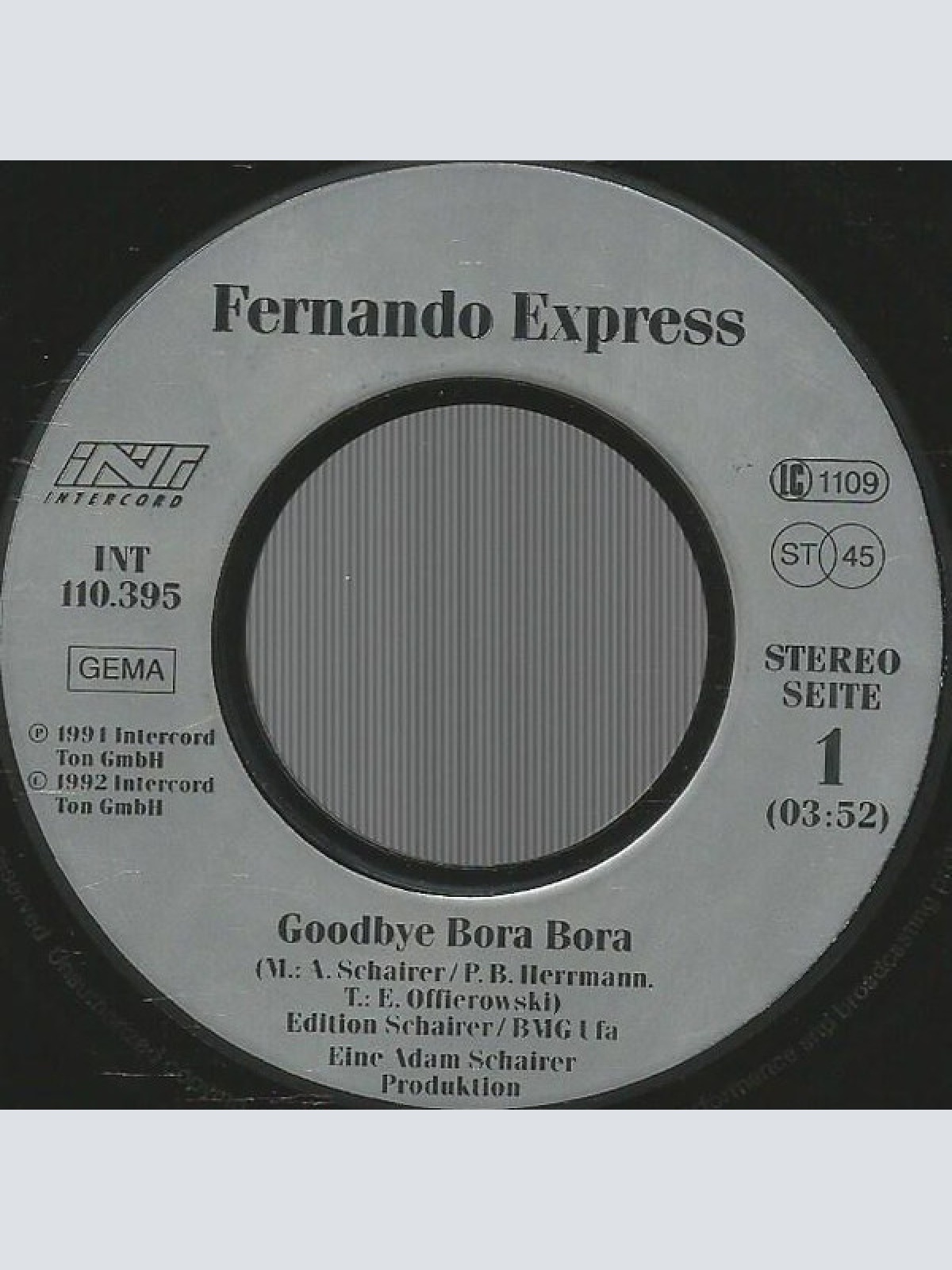Vinyl / Fernando Express - Goodbye Bora Bora