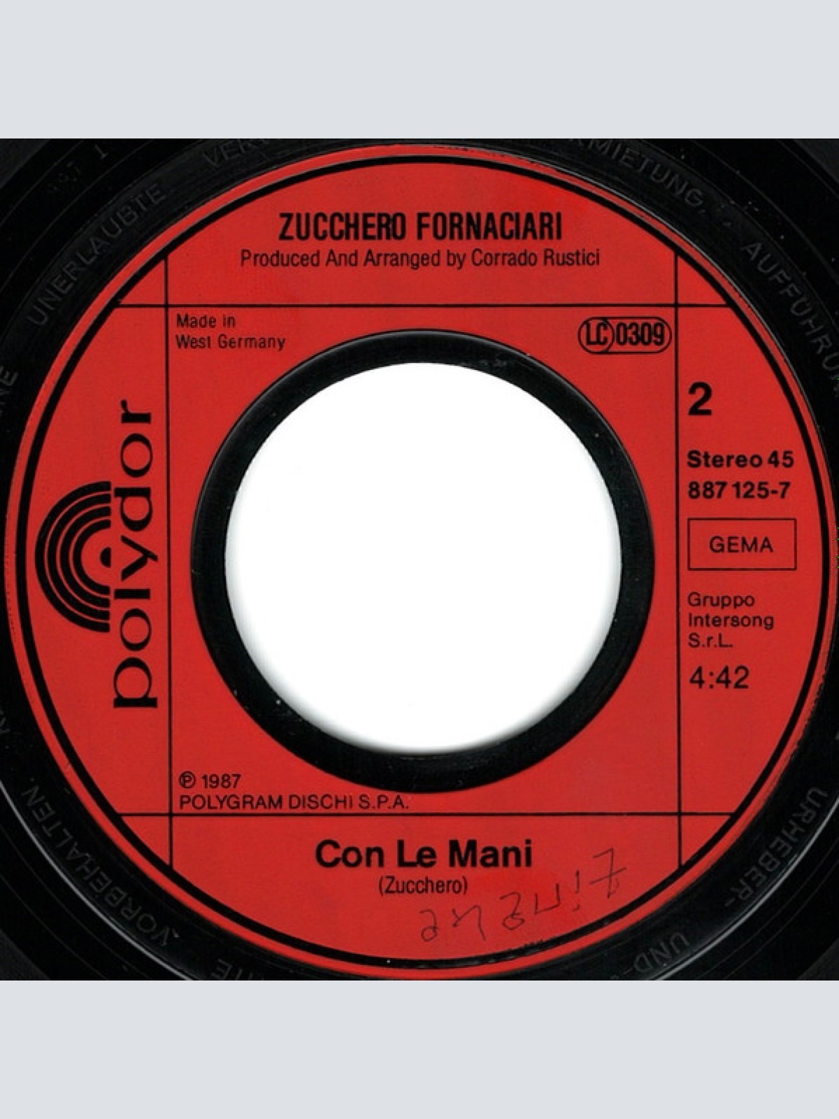 Vinyl / Zucchero Sugar Fornaciari* - Senza Una Donna