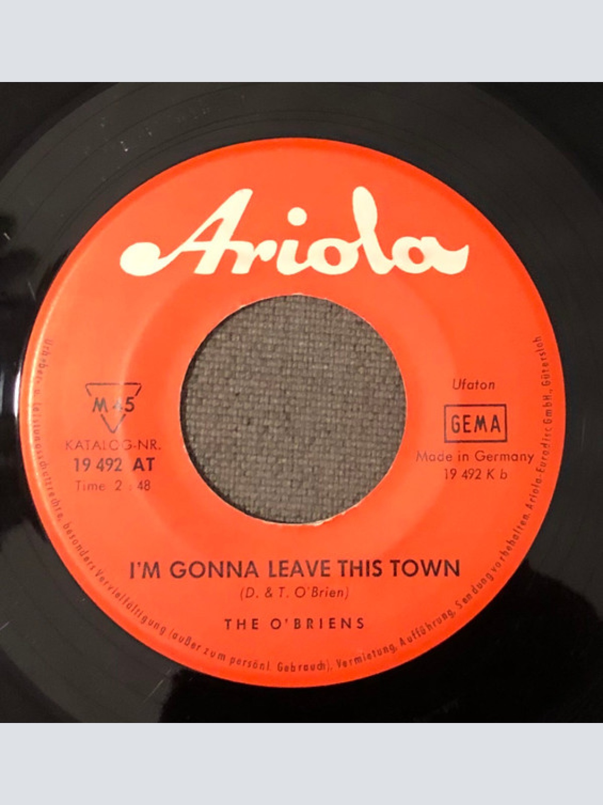 Vinyl / The O'Briens - I Wanna See Nashville