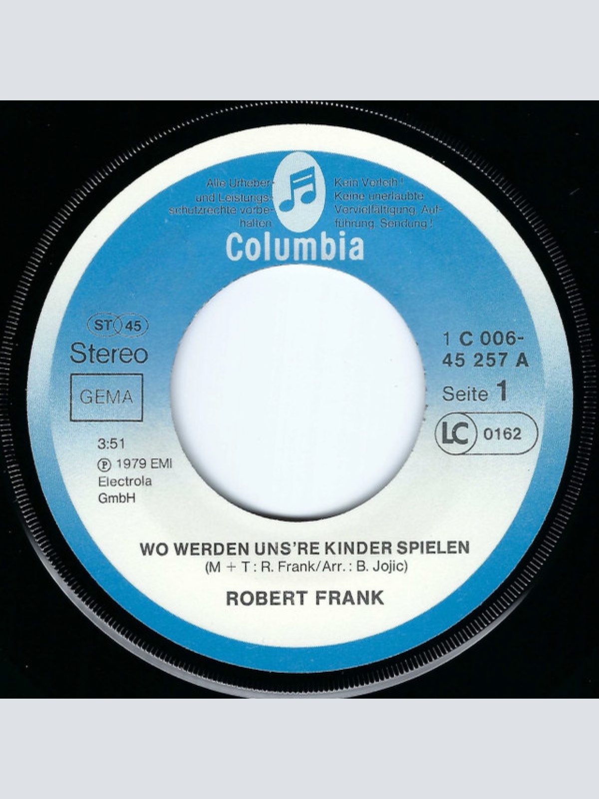 Vinyl / Robert Frank* - Wo Werden Uns're Kinder Spielen