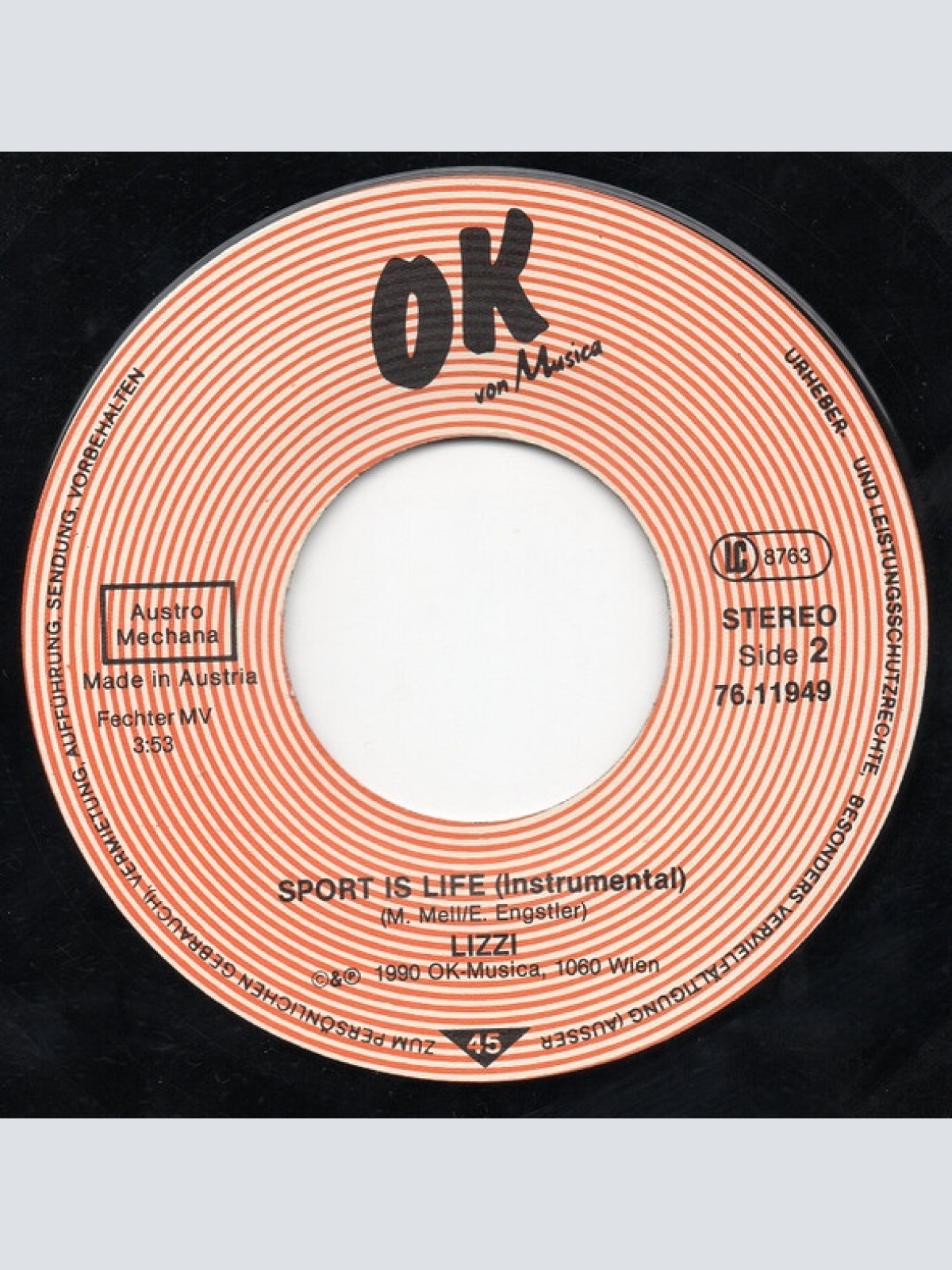 Vinyl / Lizzi* And The Union Singers (2) - Sport Is Life