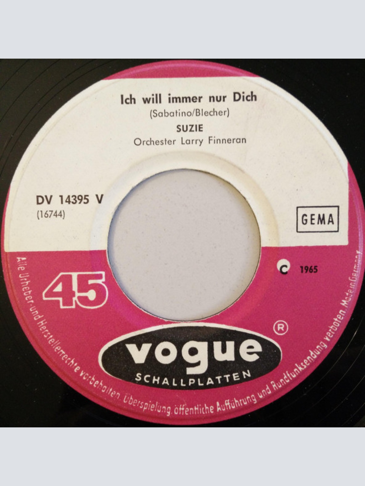 Vinyl / Suzie (2) - Ich Will Immer Nur Dich / Wenn Du Nicht Weisst