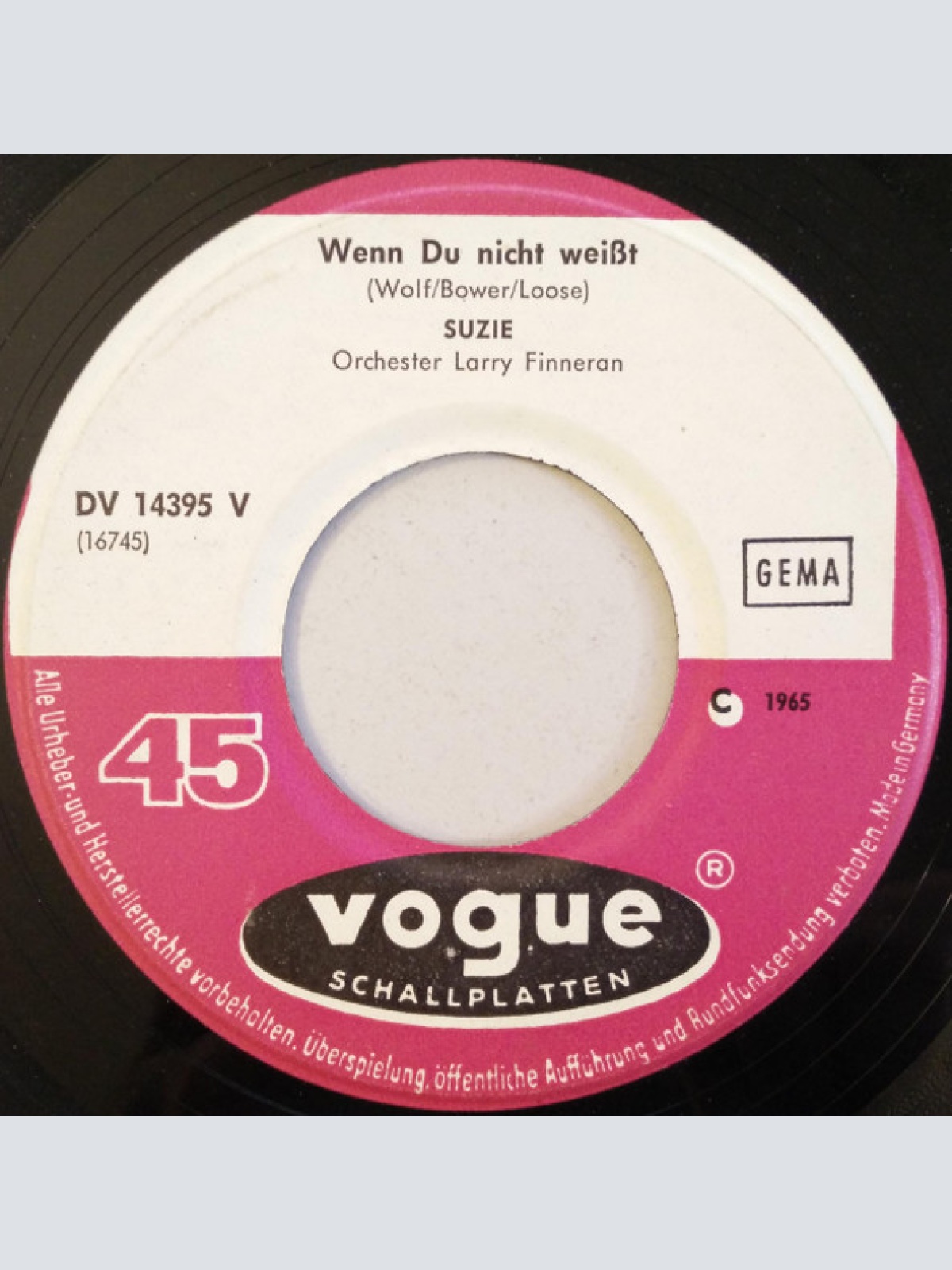 Vinyl / Suzie (2) - Ich Will Immer Nur Dich / Wenn Du Nicht Weisst