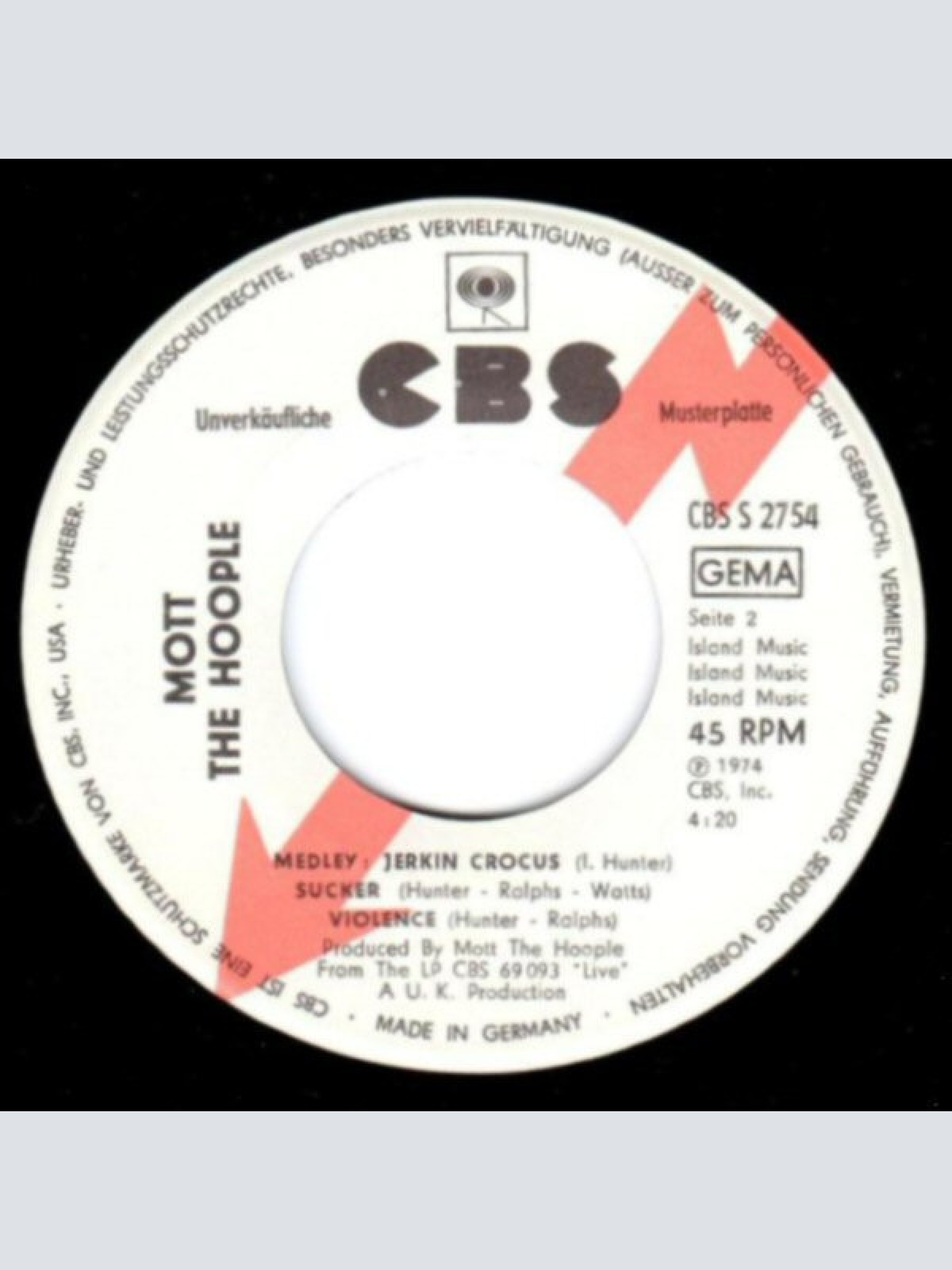 Vinyl / Mott The Hoople - Saturday Gig