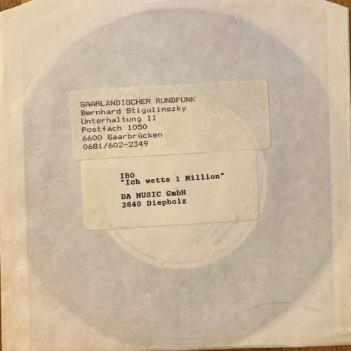 Vinyl / Ibo (2) - Ich Wette 1 Million