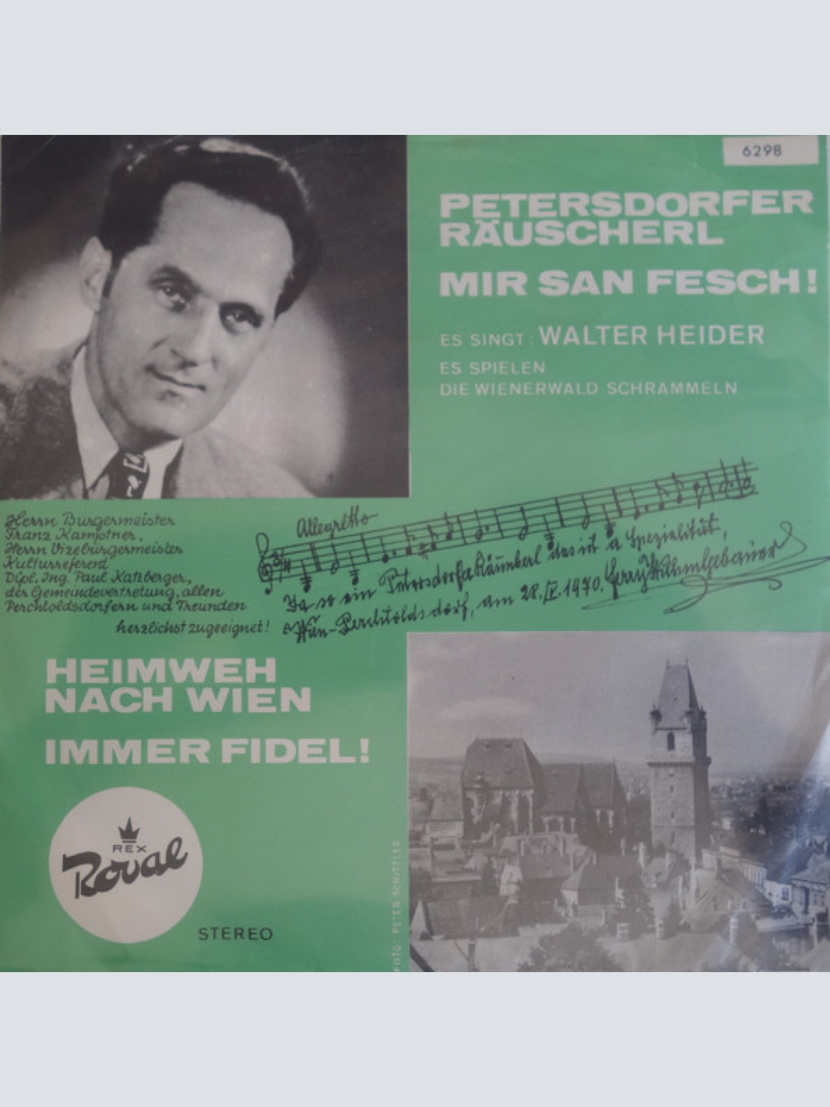 Vinyl / Walter Heider – Es Spielen Die Die Wienerwald Schrammeln* - Immer Fidel!
