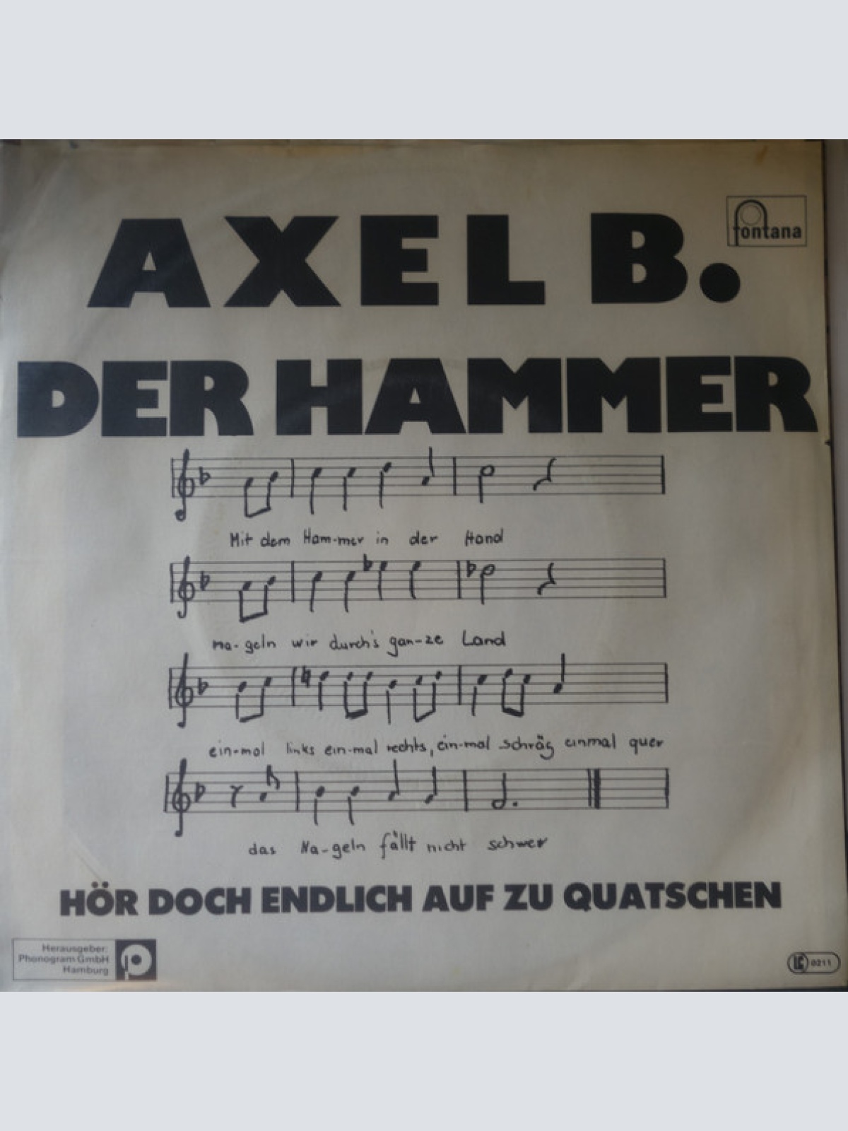 Vinyl / Axel B.* - Der Hammer