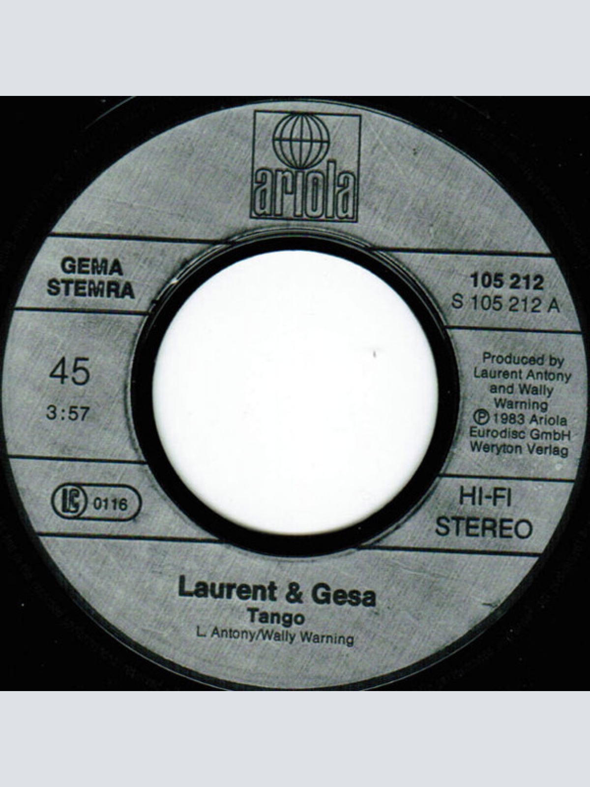 Vinyl / Laurent* & Gesa (2) - Tango