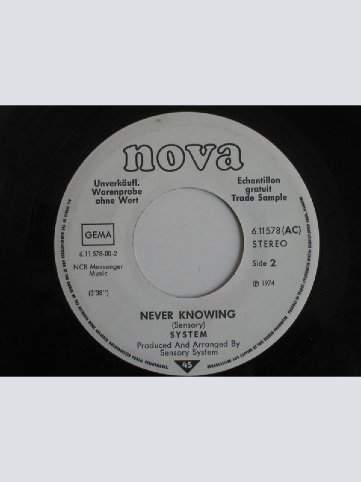 Vinyl / System* - Come On / Never Knowing