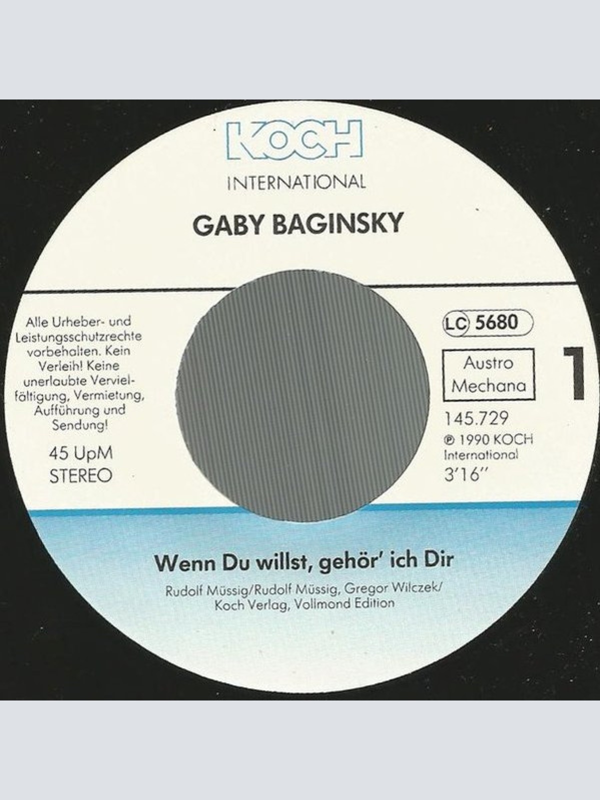 Vinyl / Gaby Baginsky - Wenn Du Willst, Gehör' Ich Dir