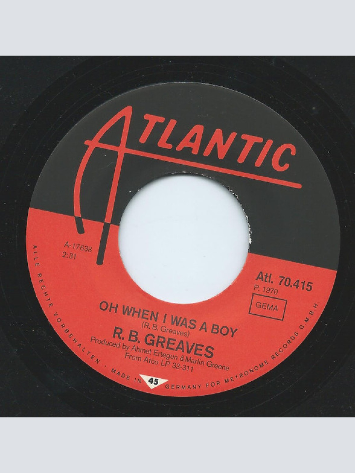 Vinyl / R.B. Greaves - Always Something There To Remind Me