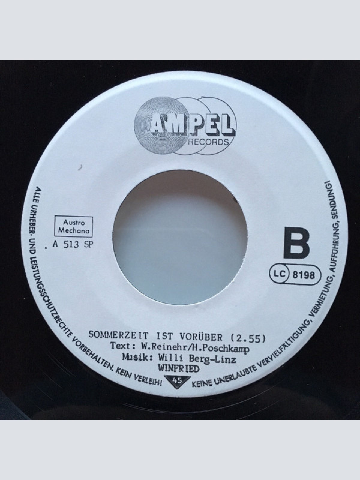 Vinyl / Winfried - Iwan's Lied / Sommerzeit Ist Vorüber