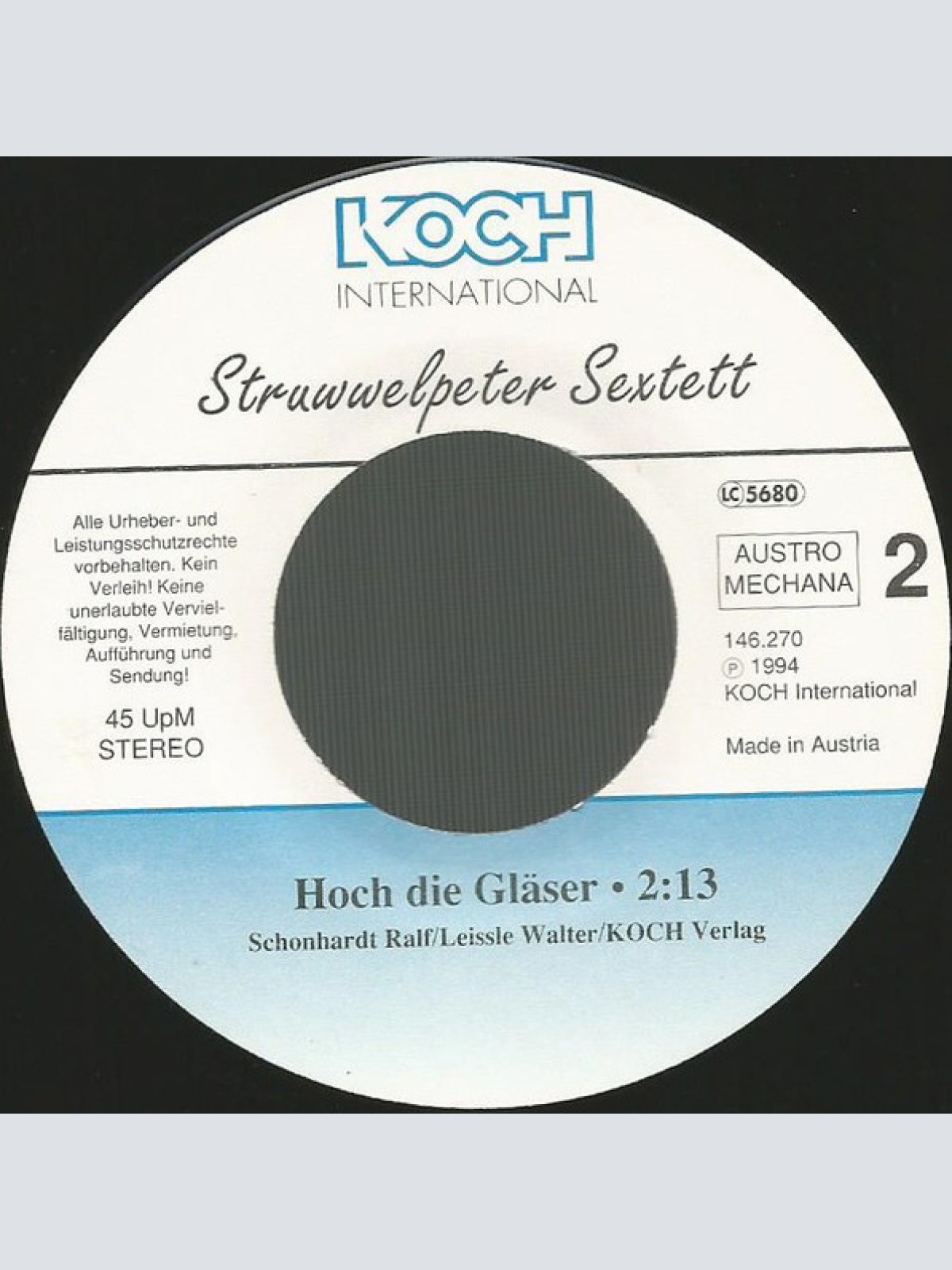 Vinyl / Struwwelpeter Sextett - Bella Montagna