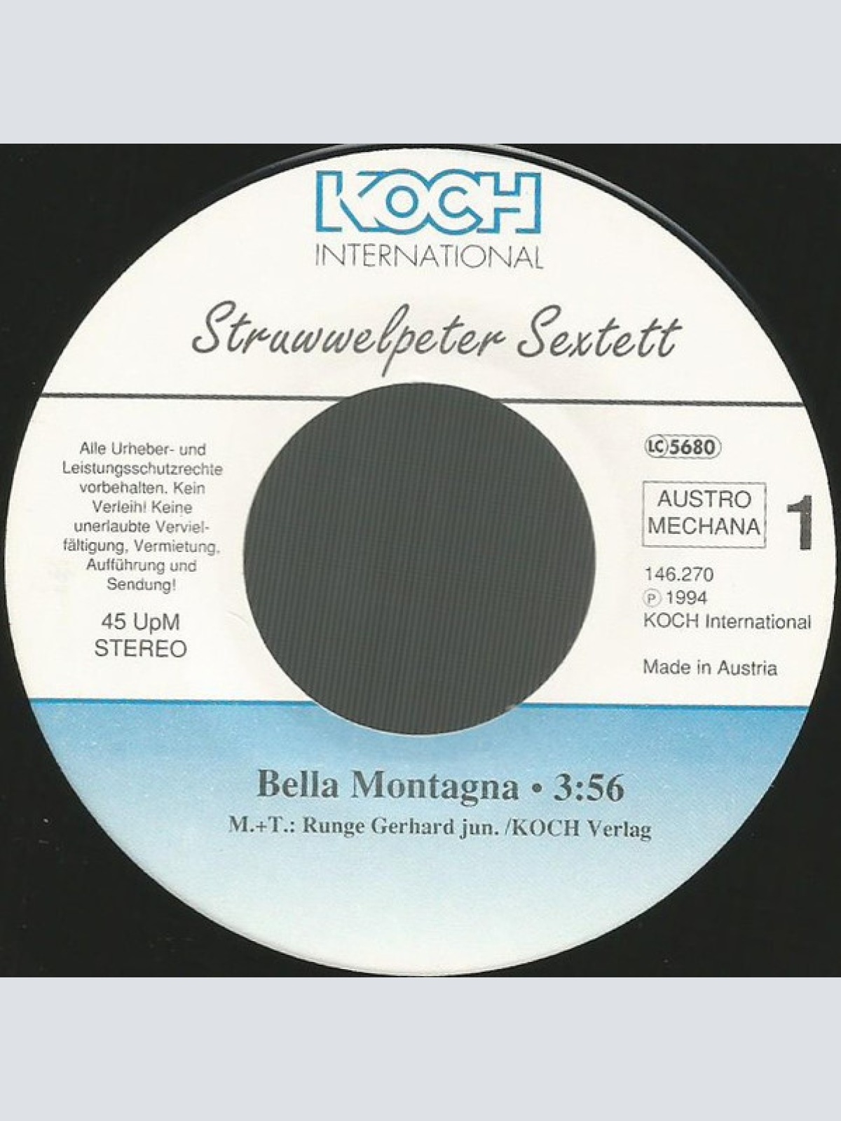 Vinyl / Struwwelpeter Sextett - Bella Montagna