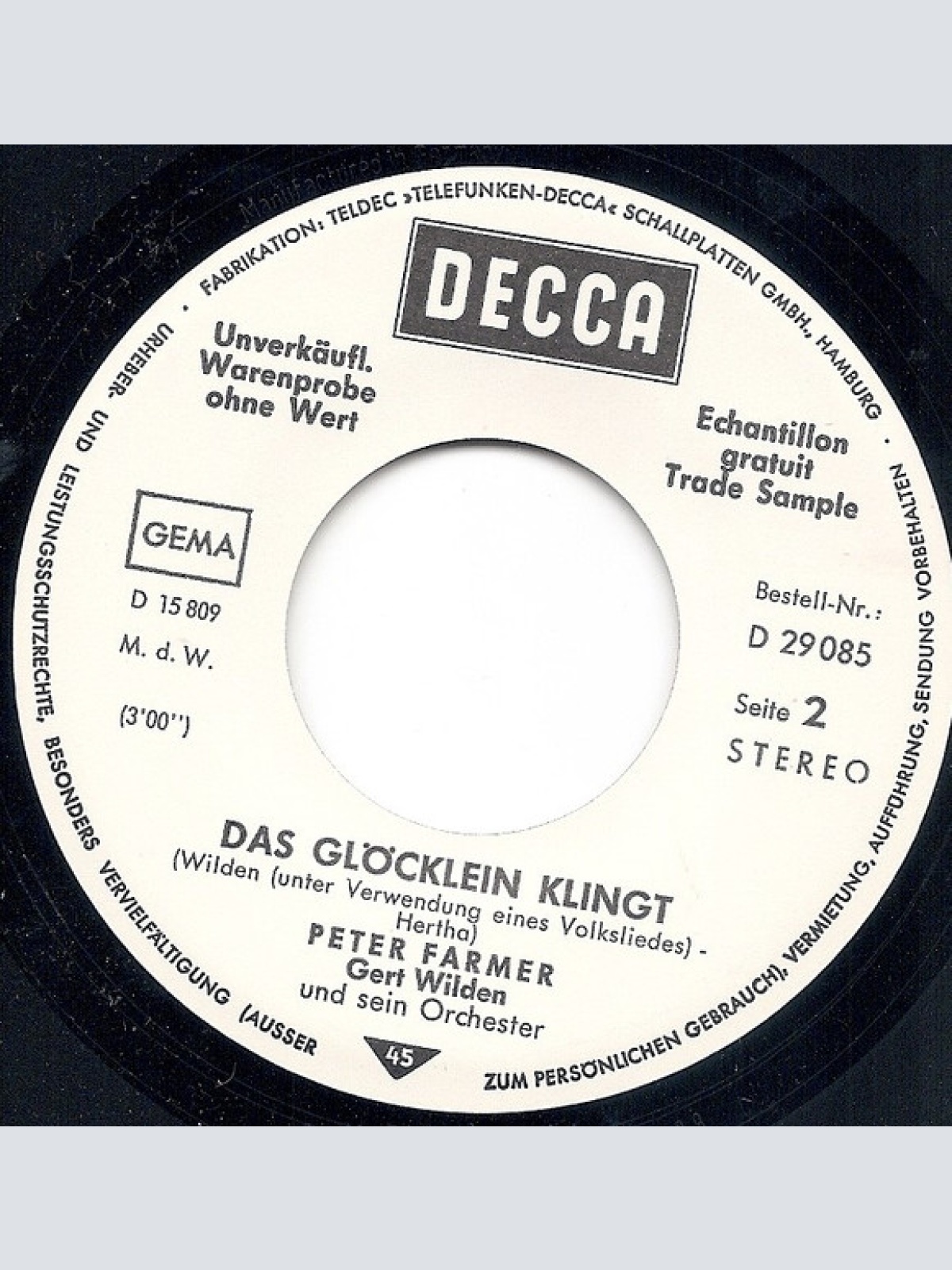 Vinyl / Peter Farmer - Ein Kleiner Stern / Das Glöcklein Klingt