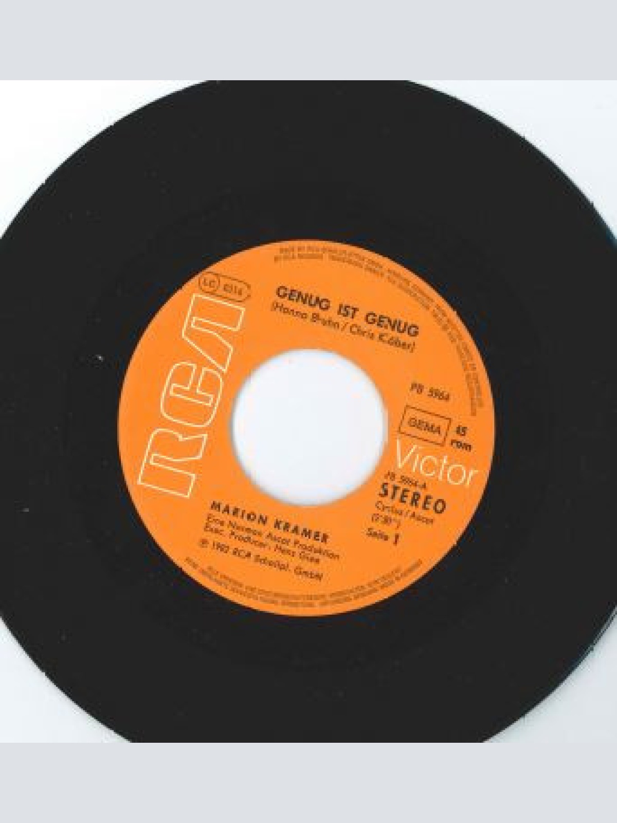 Vinyl / Marion Kramer - Genug Ist Genug