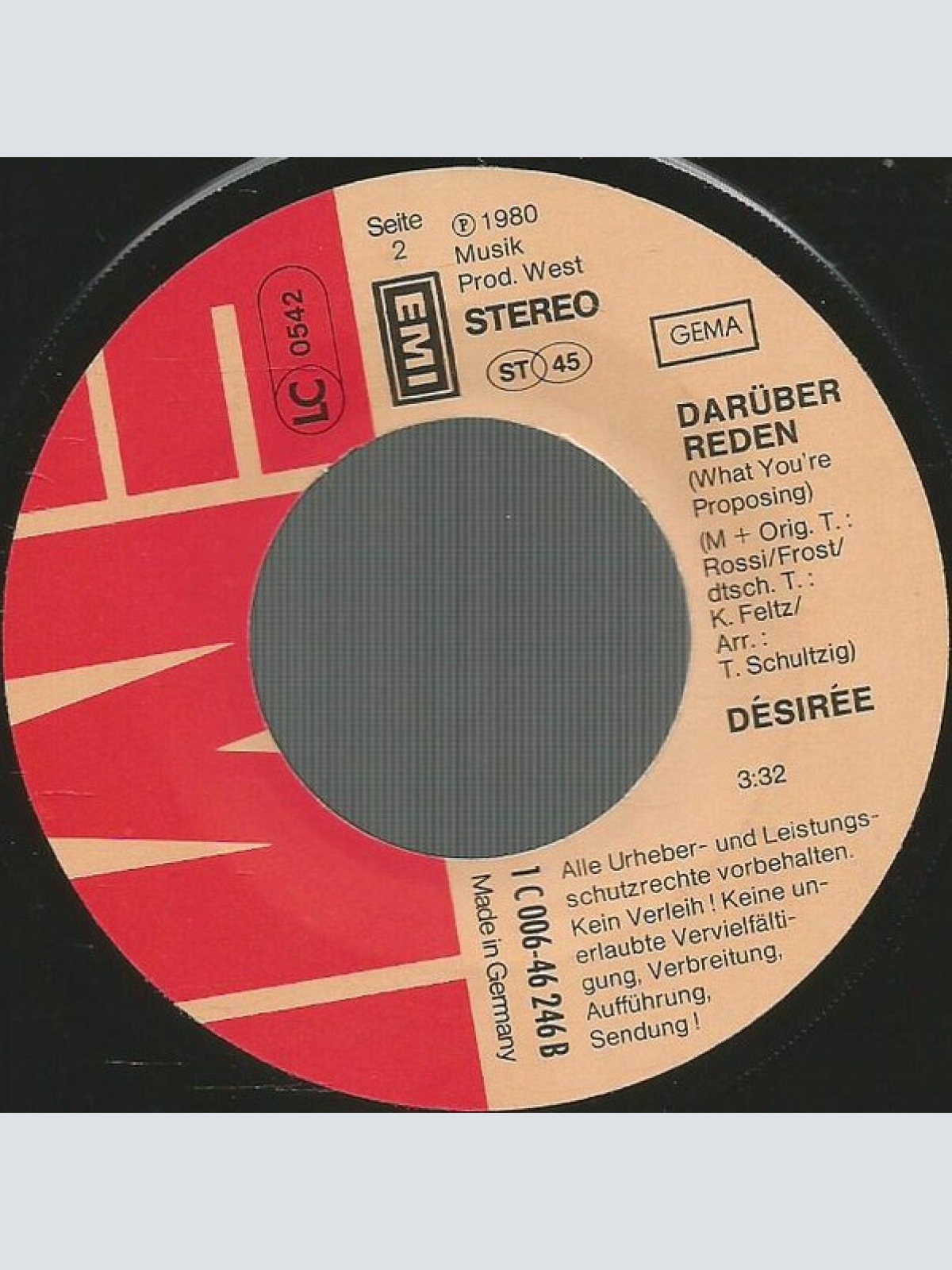 Vinyl / Désirée* - Was Du Gern Möchtest (What You're Proposing)