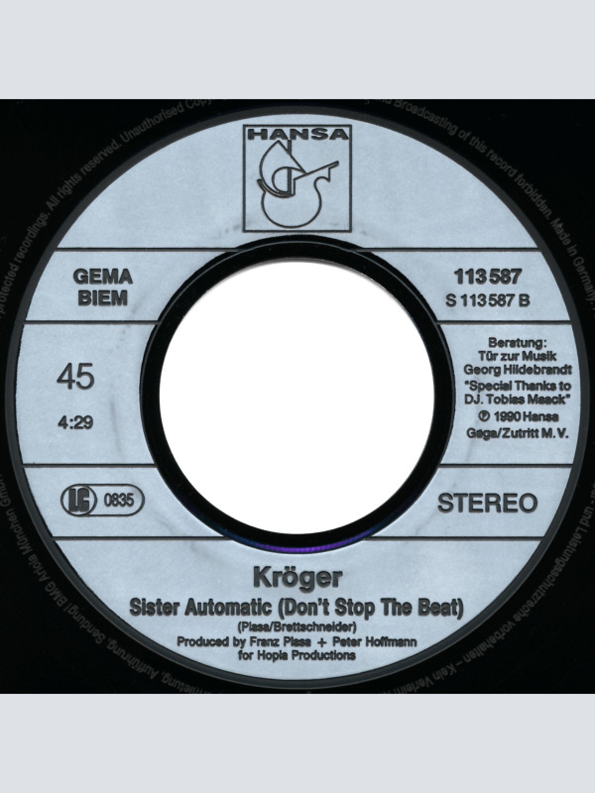 Vinyl / Kröger* - Das Model