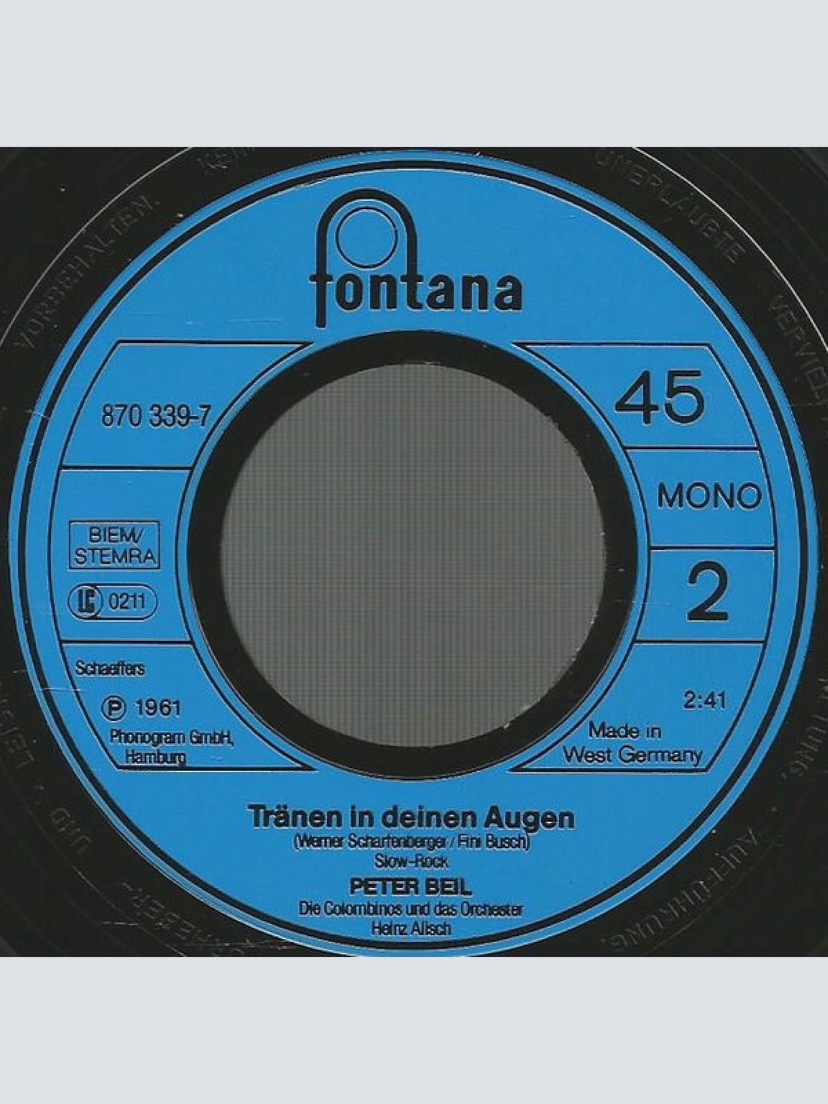 Vinyl / Peter Beil - Corinna, Corinna