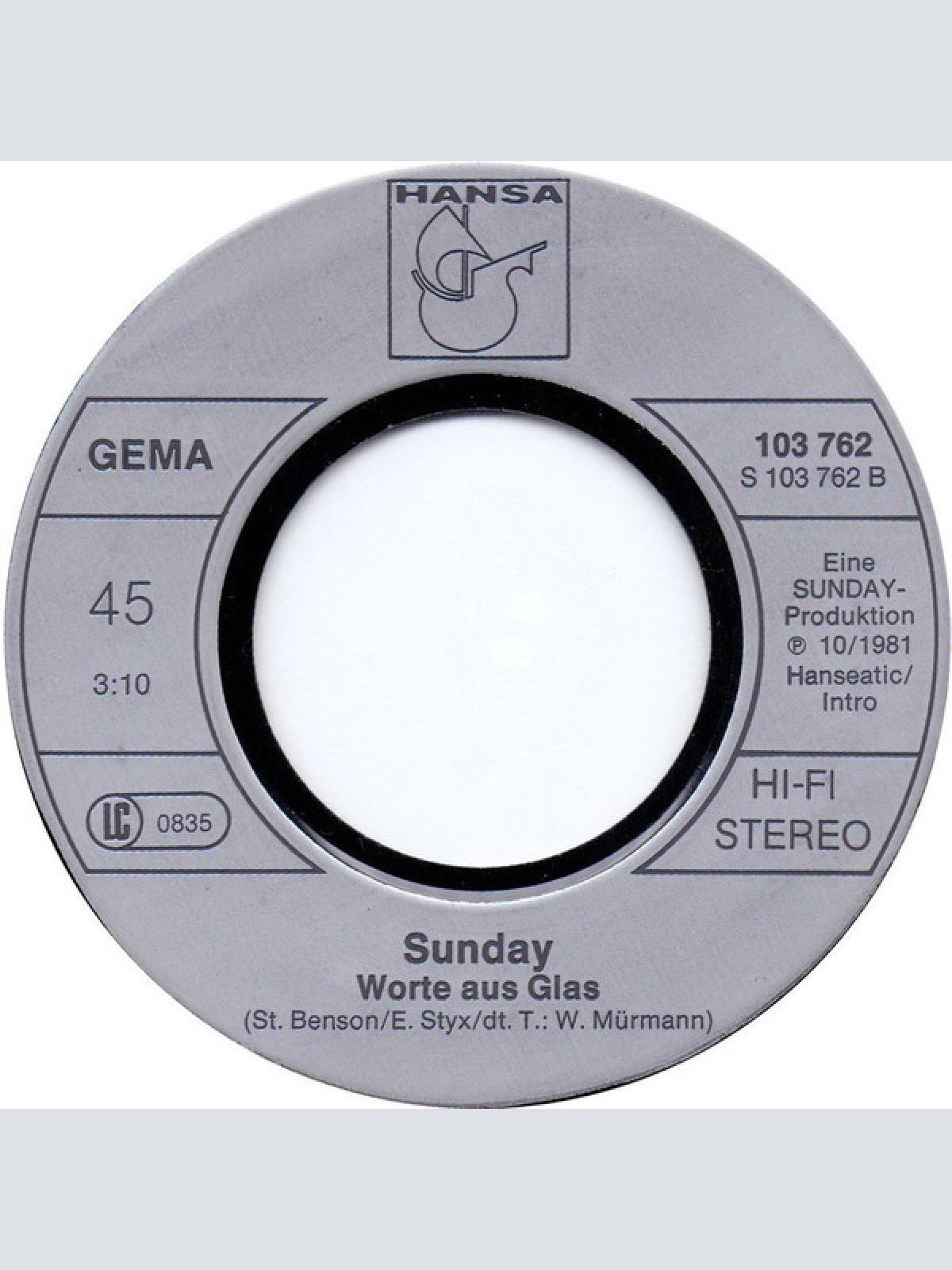 Vinyl / Sunday (8) - Halé, Hey Louise