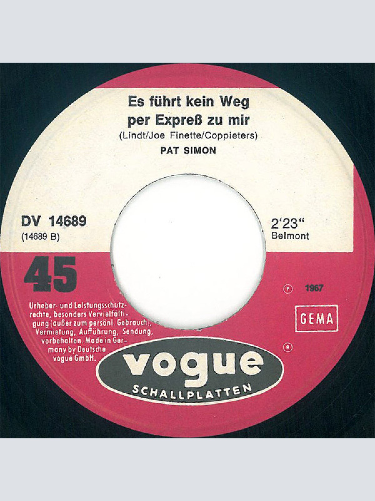 Vinyl / Pat Simon - Unser Glück Begann Im Taxi