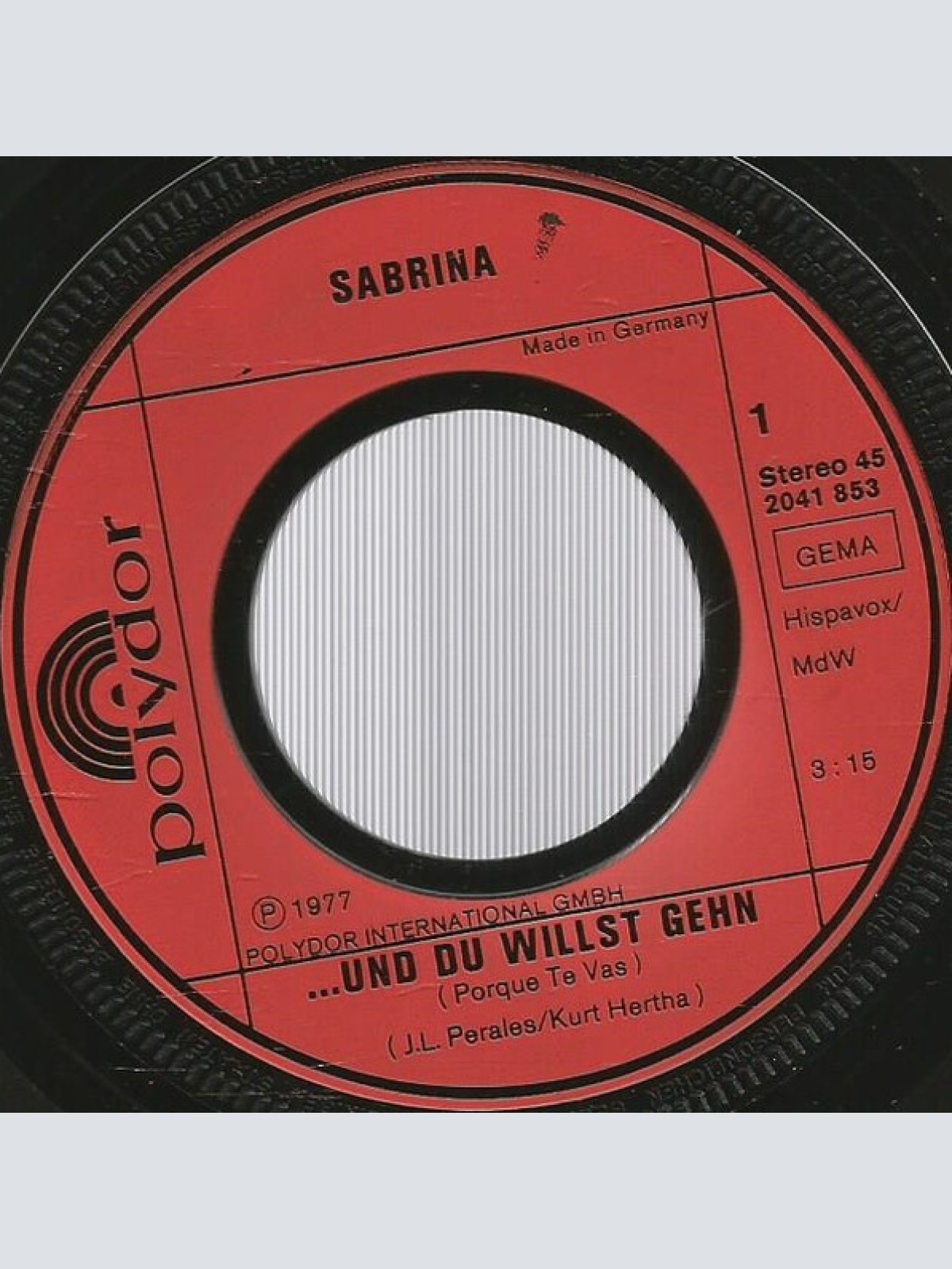 Vinyl / Sabrina (22) - ...Und Du Willst Gehn