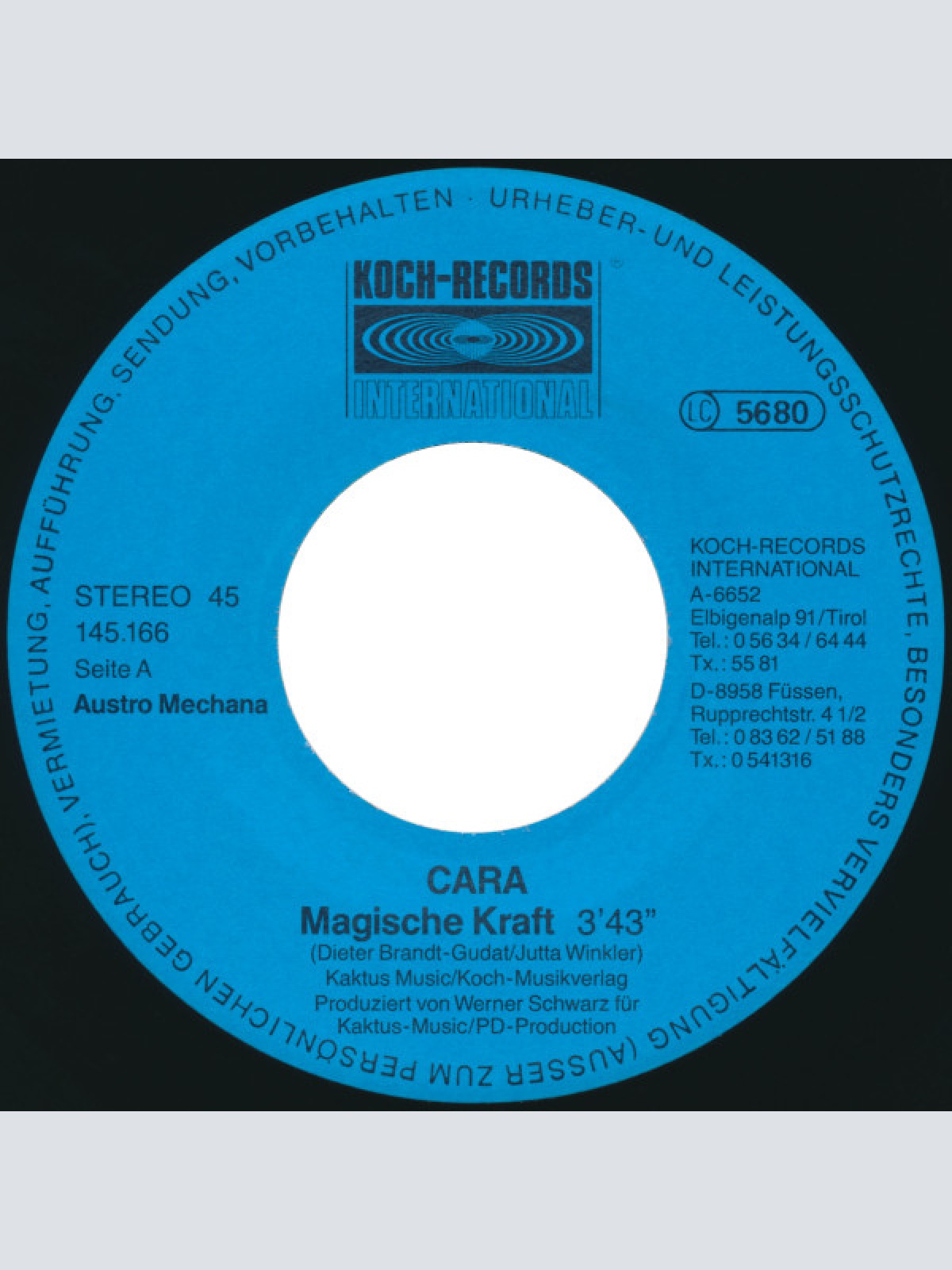 Vinyl / Cara (14) - Magische Kraft / Hilf Mir