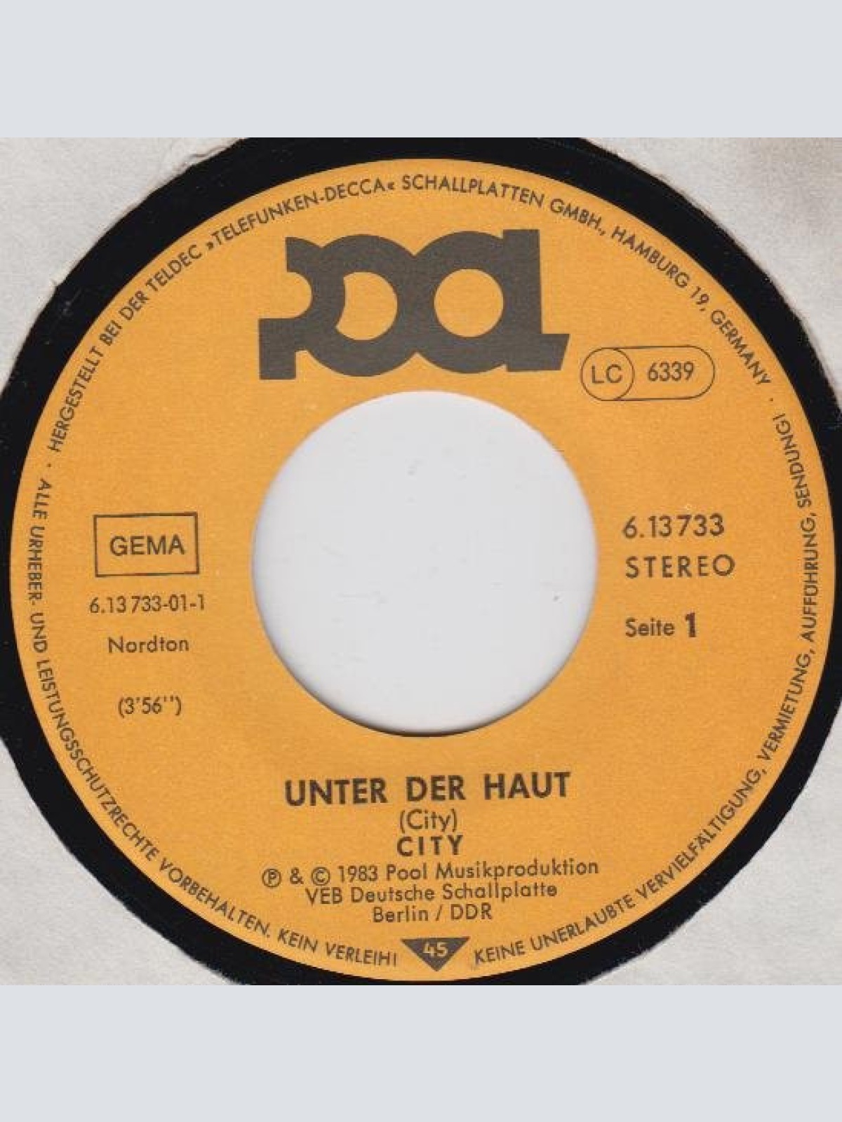 Vinyl / City (3) - Unter Der Haut