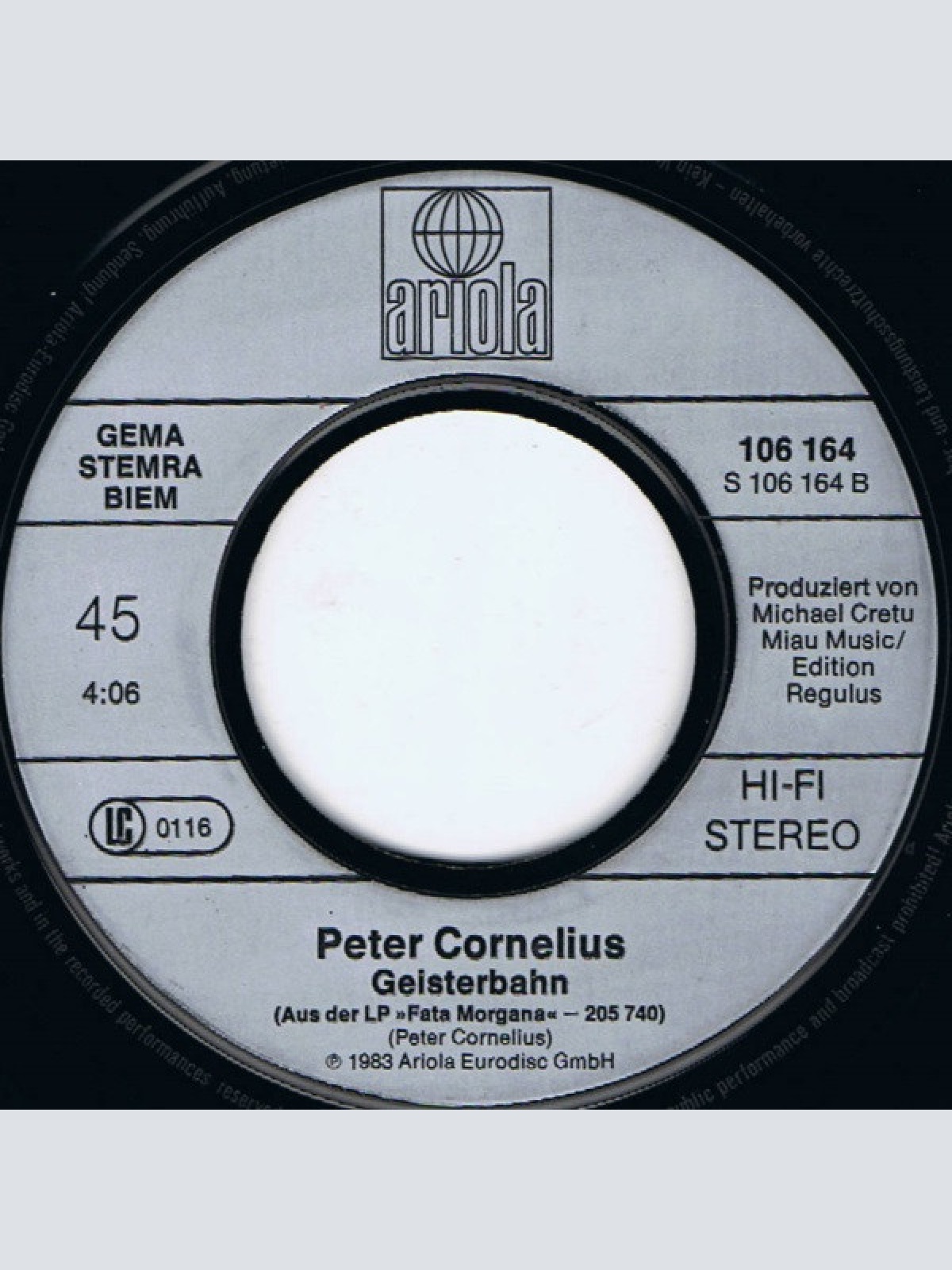 Vinyl / Peter Cornelius - Du Wirst Mi Nimmer Ändern