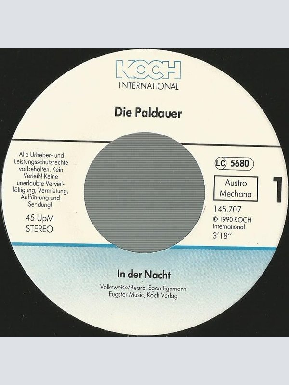 Vinyl / Die Paldauer - In Der Nacht