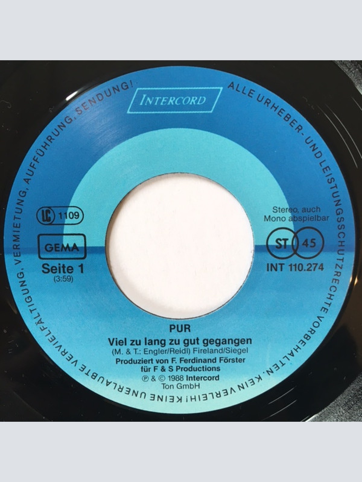 Vinyl / Pur - Viel Zu Lang Zu Gut Gegangen