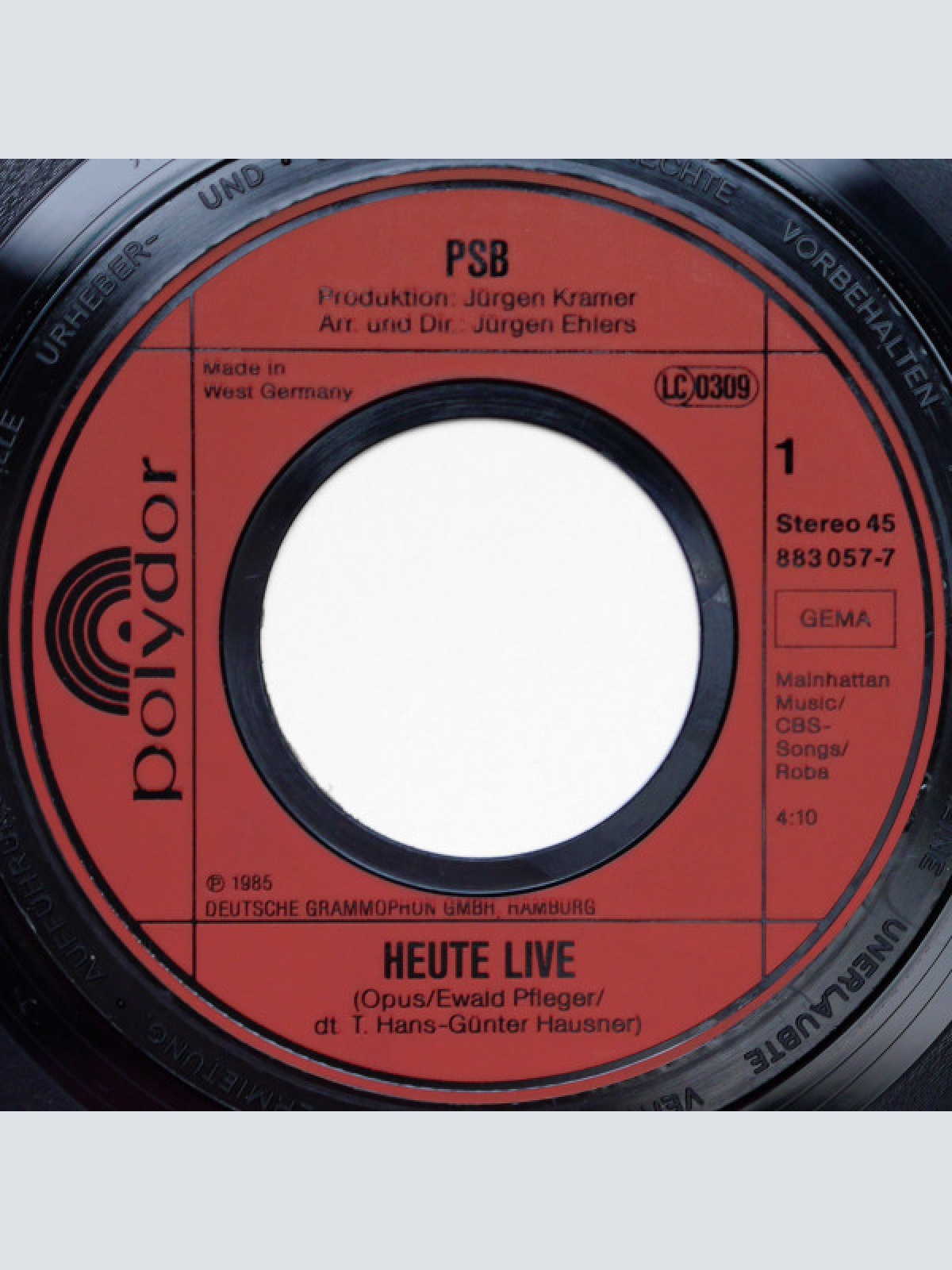 Vinyl / PSB* - Heute Live