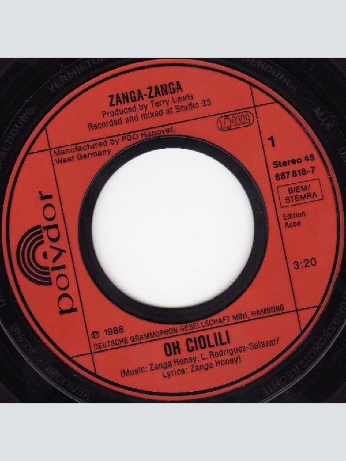 Vinyl / Zanga Zanga - Oh Ciolili