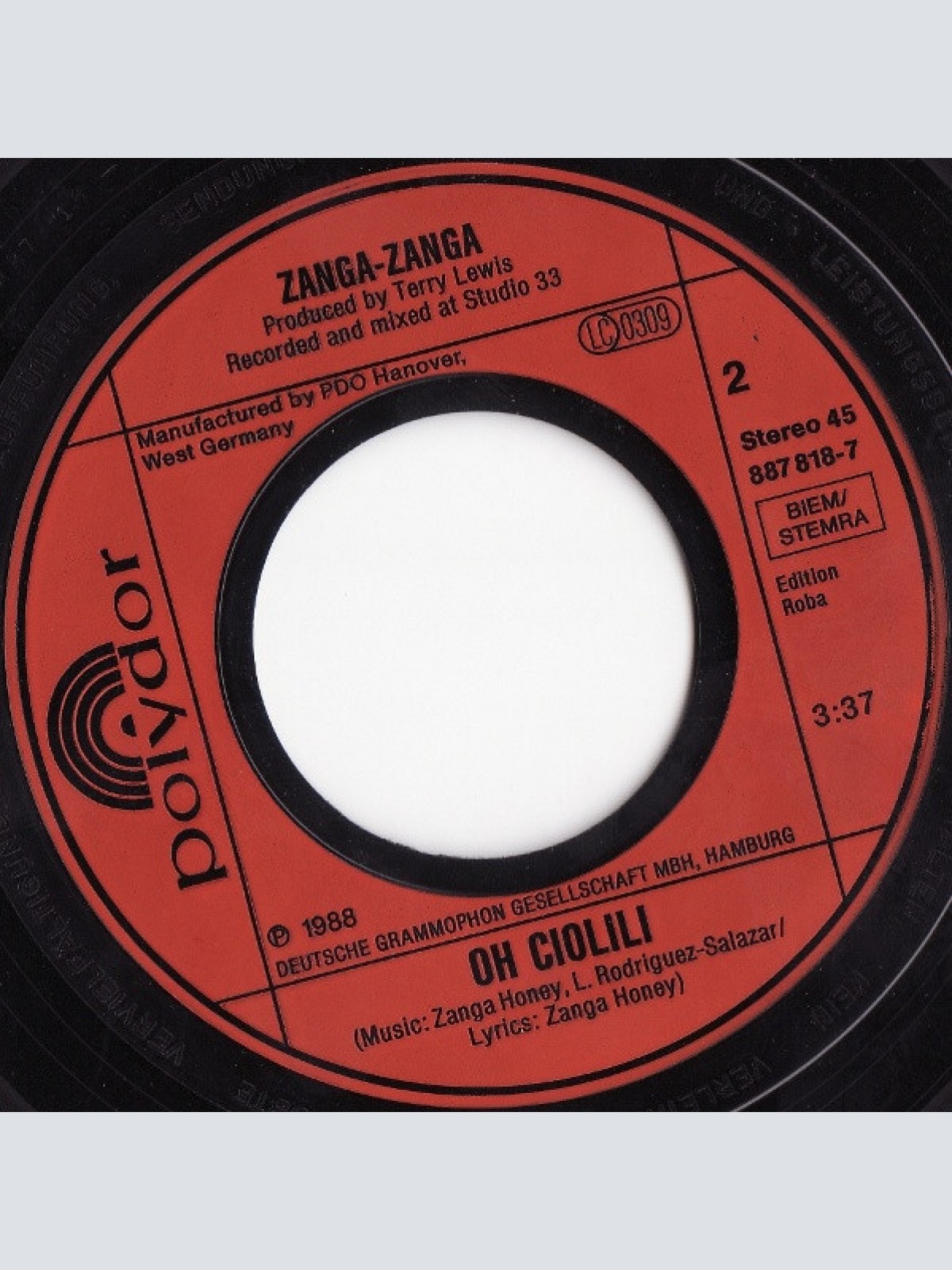 Vinyl / Zanga Zanga - Oh Ciolili